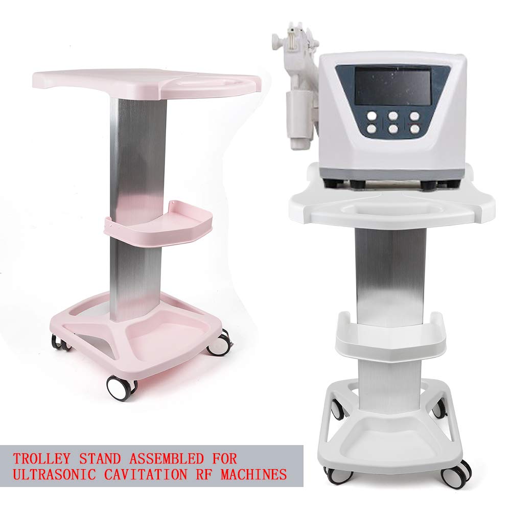 Professional Aluminum Alloy Beauty Rolling Trolley Cart with Universal Wheels - Salon Mobile Storage Stand for Hair & Beauty Tools, 33lbs Capacity (White) | Perfect for Salon Organization, Home Beauty Stations & Mobile Styling Services