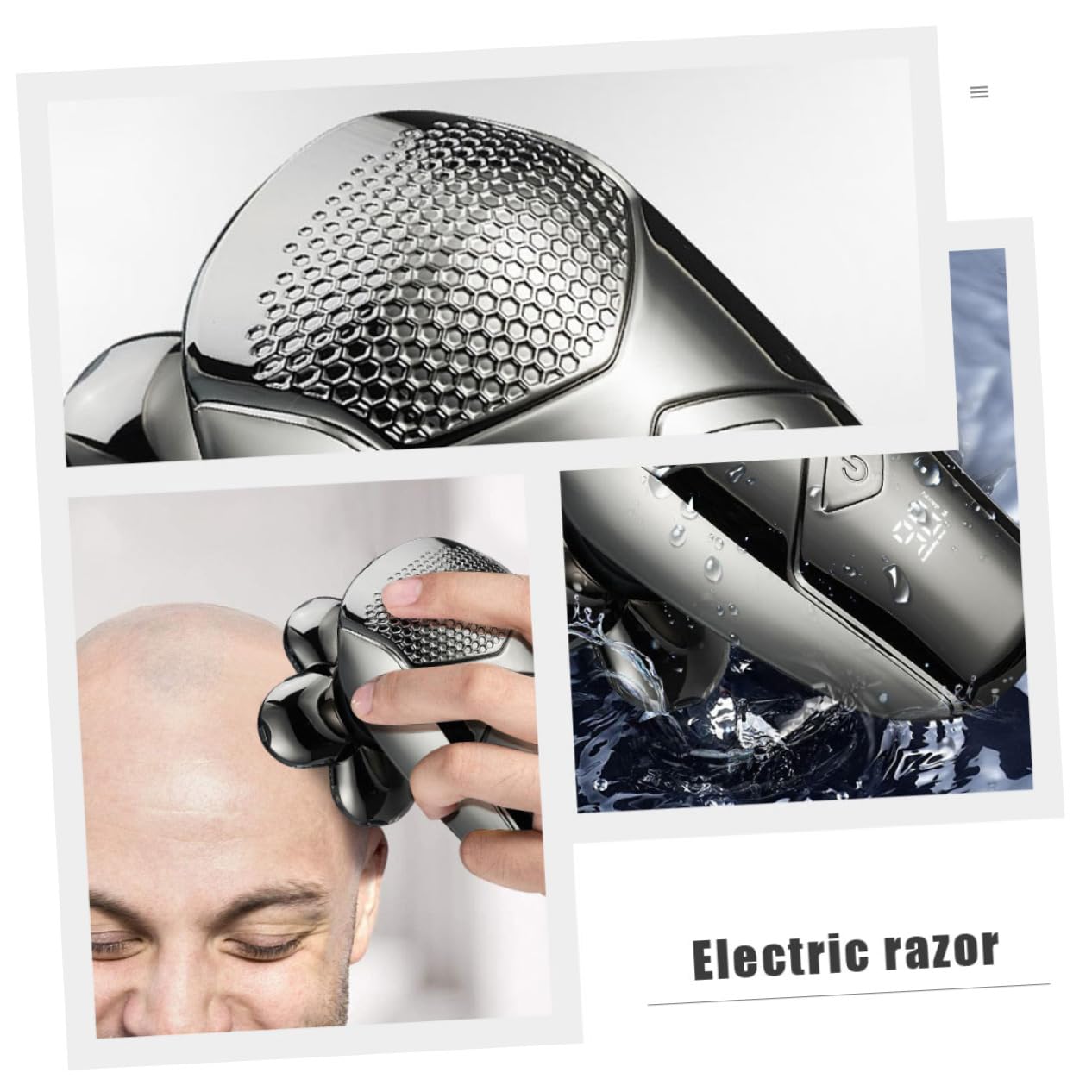 Men's Electric Shaver Kit - 6-in-1 Rechargeable Grooming Set with Trimmer & Cleaning Brush | Perfect for Home, Travel, Hotel & Camping | Smooth Shave Anywhere