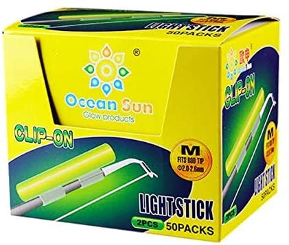 100pcs Green Fluorescent Fishing Glow Sticks for Night Fishing - 2.7x3.2mm Rod Tip Lights, Floating Glow Sticks for Enhanced Visibility in Low Light Conditions - Perfect for Night Fishing, Camping, and Emergency Signaling