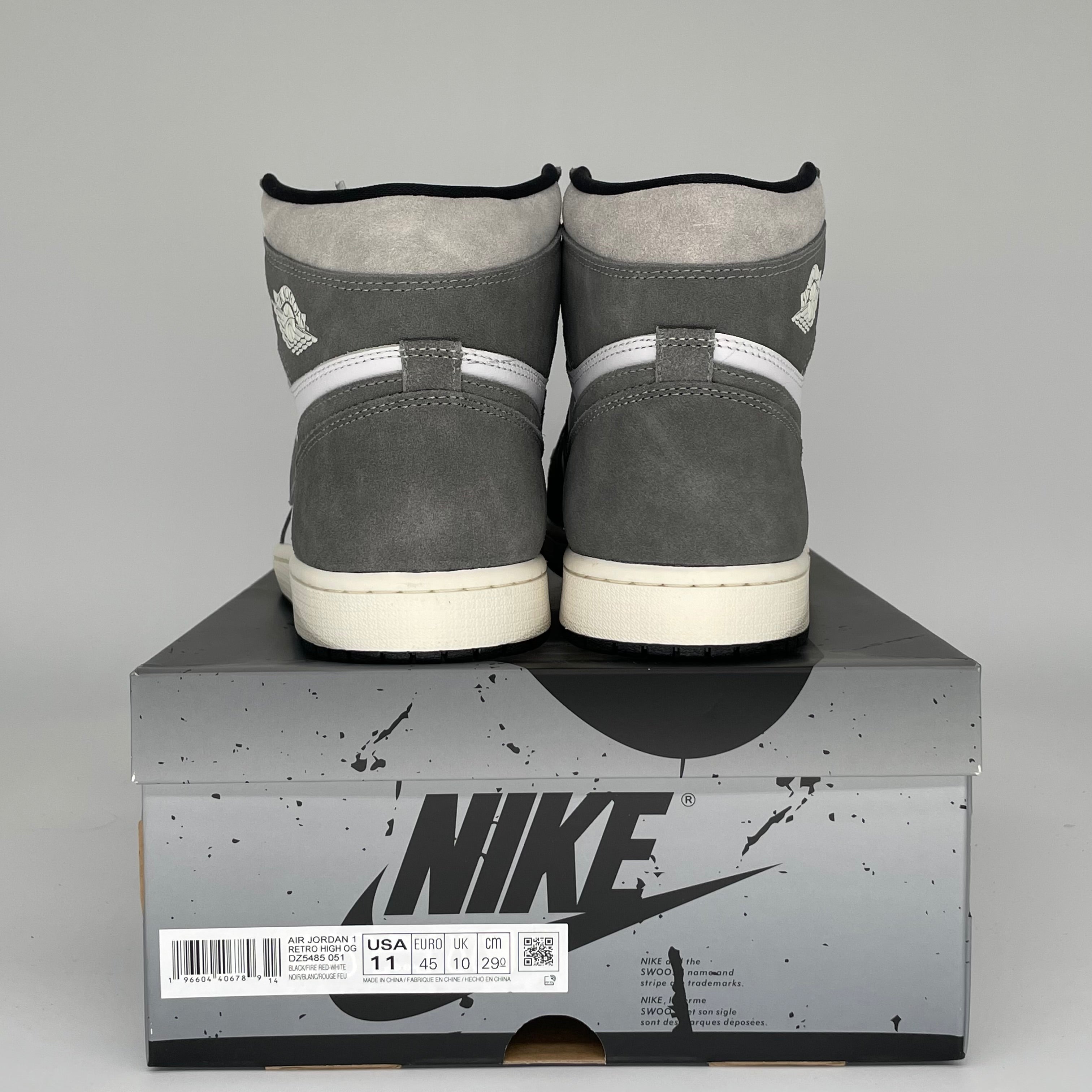 Air Jordan 1 Washed Black Men's Sneakers Size 11 - DZ5485-051 | Retro Basketball Shoes for Casual Wear & Street Style