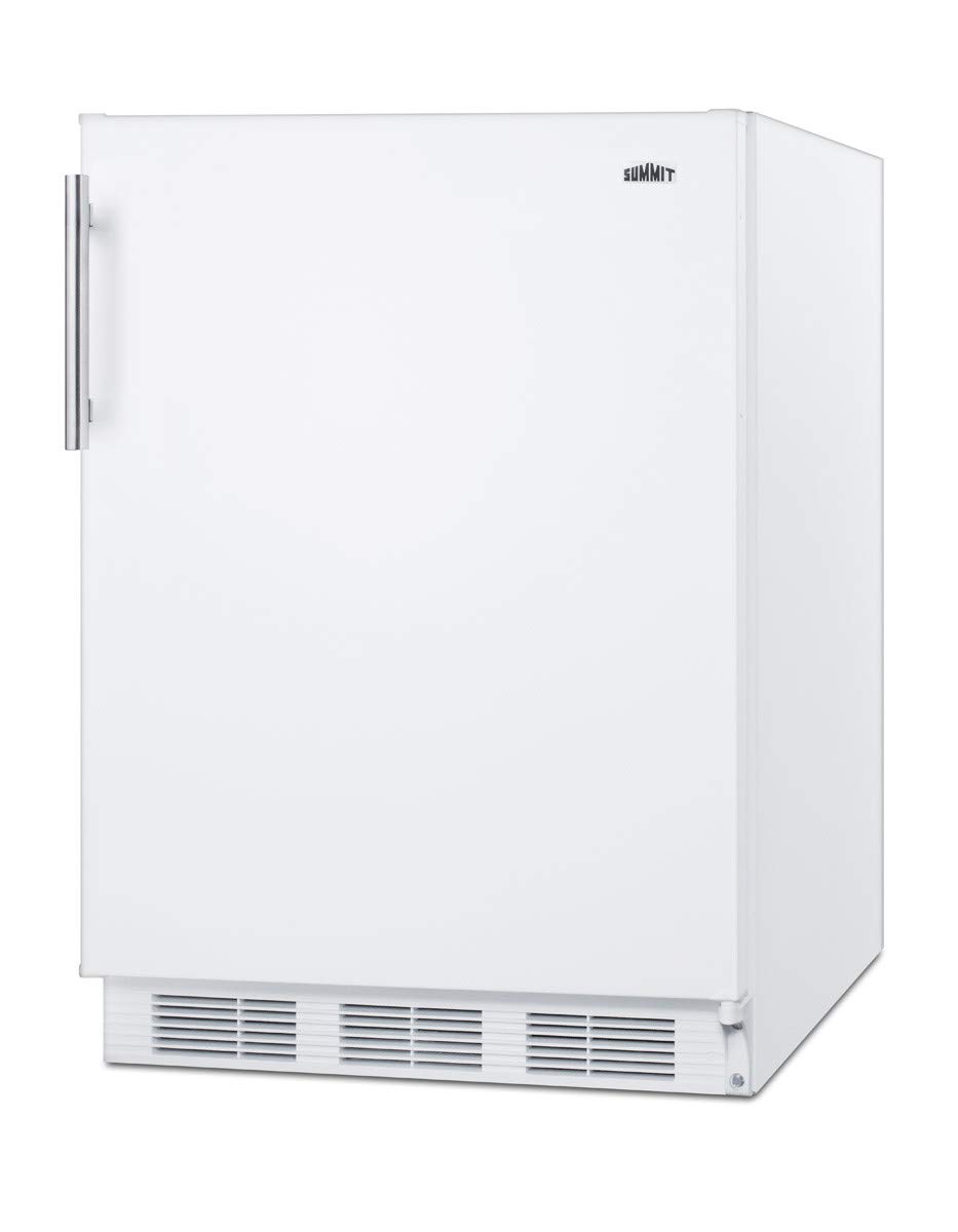 Summit FF61 Compact Refrigerator - 1.6 Cu Ft Mini Fridge with Freezer, Energy Efficient, Perfect for Dorm, Office, Bedroom & Kitchen - White