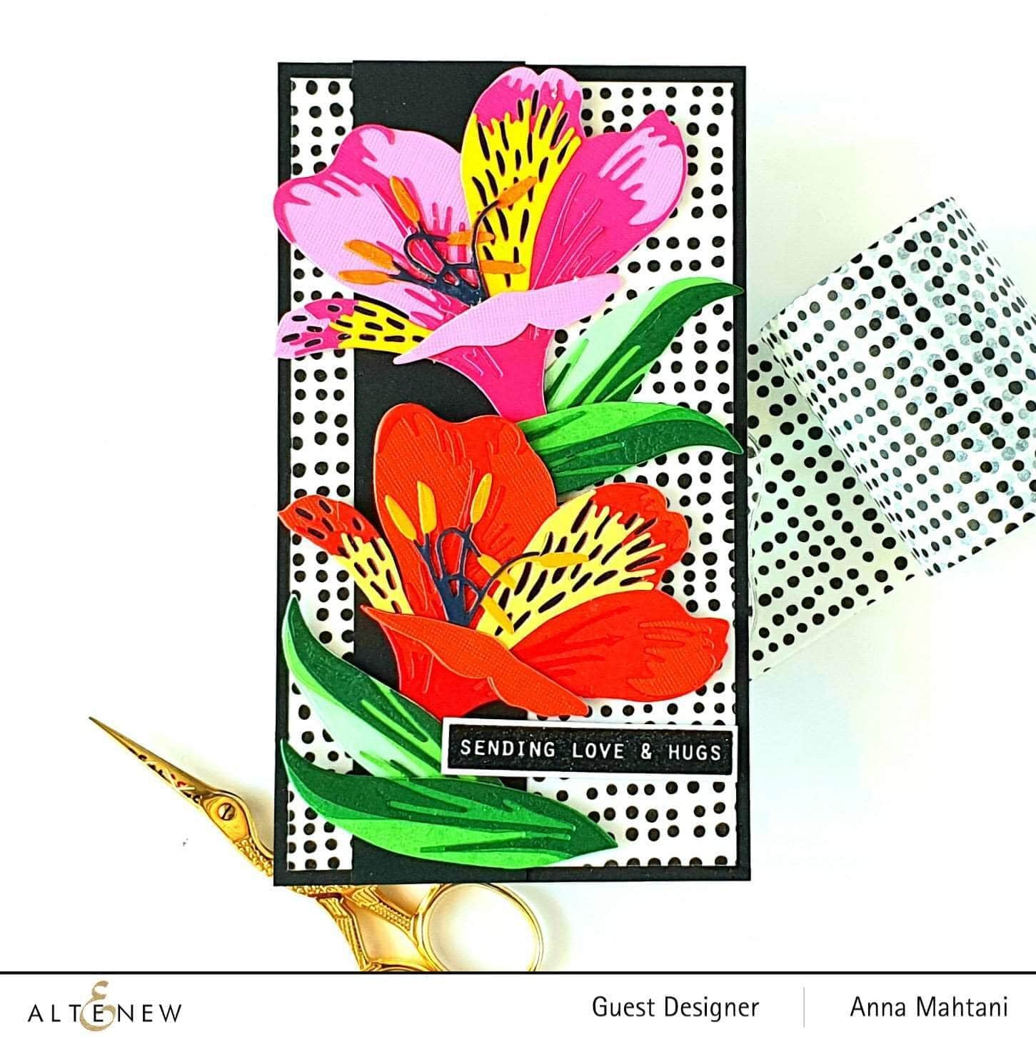 Peruvian Lily Layering Die Set for Paper Crafting - DIY Floral Card Making & Scrapbooking Supplies | Perfect for Handmade Greeting Cards, Invitations, and Home Decor