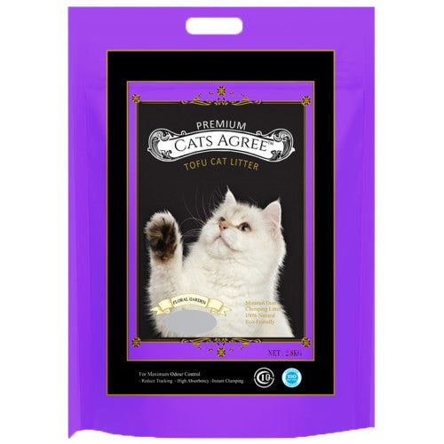 Premium Tofu Cat Litter - Natural Floral Garden Scent for Odor Control | Eco-Friendly & Clumping Cat Hygiene Solution | Ideal for Multi-Cat Homes & Small Spaces