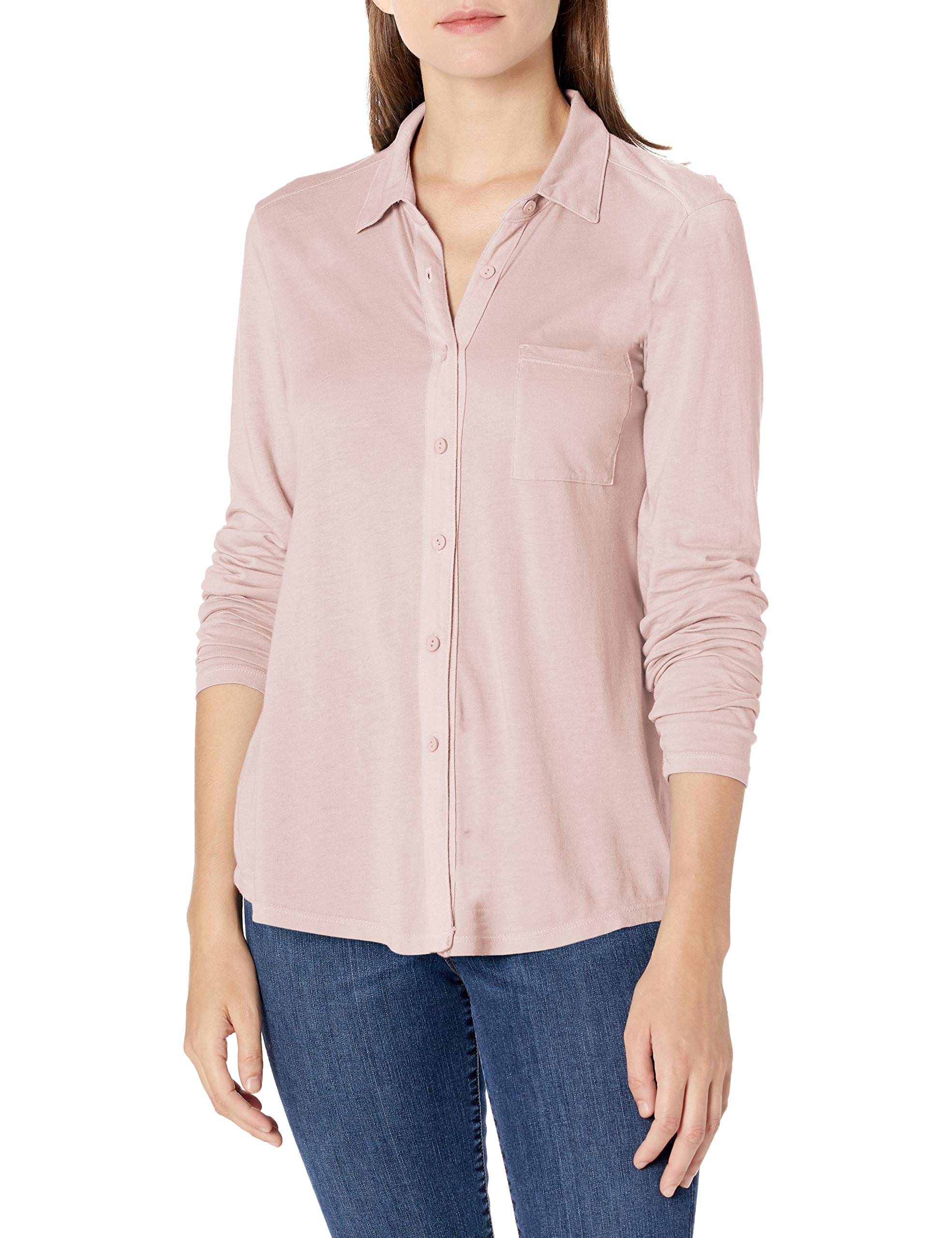 Michael Stars Women's Button Up Shirt - Stylish Casual Blouse for Work & Everyday Wear | Comfortable & Versatile Top for Office, Dates & Outings