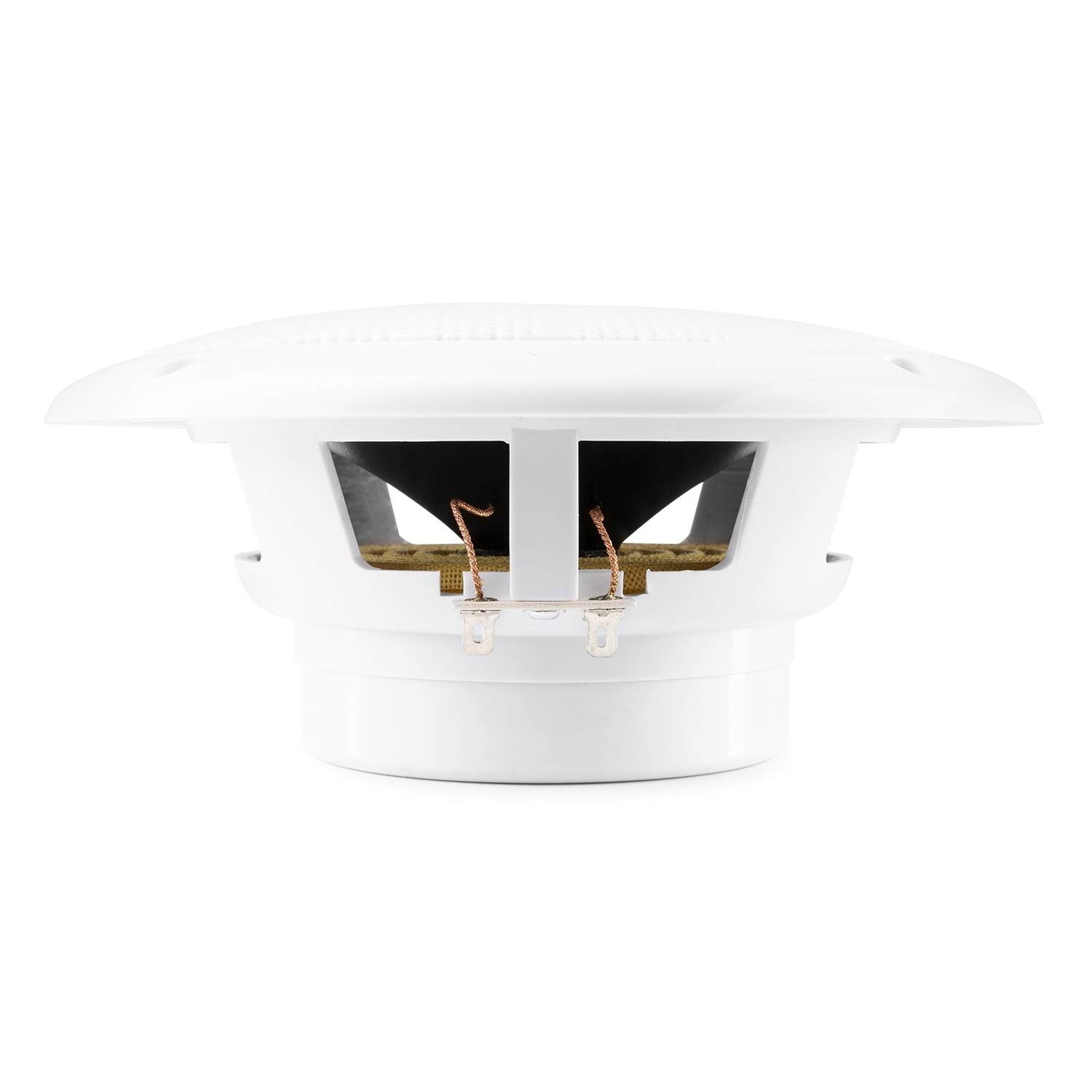 VONYX 6x6.5 Inch White Waterproof Ceiling Speakers - IP44 Rated Outdoor Garden Bathroom Marine Audio System - 2-Way Passive 300W Home Installation Sound Kit for Patio, Poolside, and Indoor Entertainment