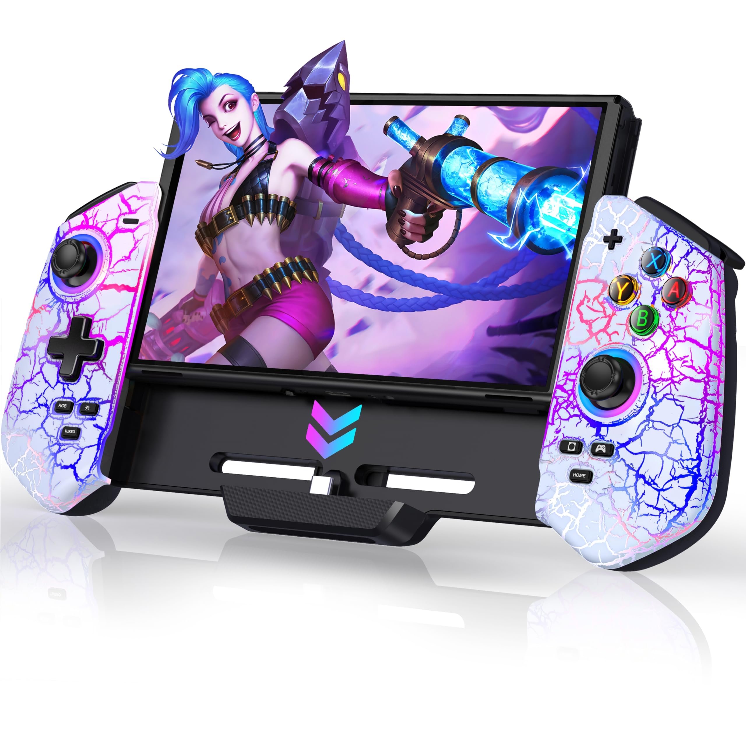 CYOYPPY Wireless Switch Pro Controller for Nintendo Switch/OLED - USB-C Plug & Play with Hall Effect Joystick, 4 Game Slots, Dual Vibration Motors | Compatible with Handheld Mode & TV Mode | Perfect for Mario Kart, Zelda & Multiplayer Gaming