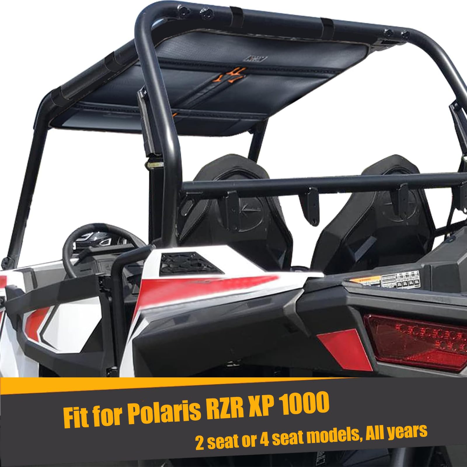 Large Capacity Roof Bag for Polaris RZR XP 1000 - Overhead Tool Storage Organizer Fits 2 & 4 Seat Models (All Years) - Durable Black Utility Bag for Off-Road Adventures, Camping & Outdoor Gear Storage