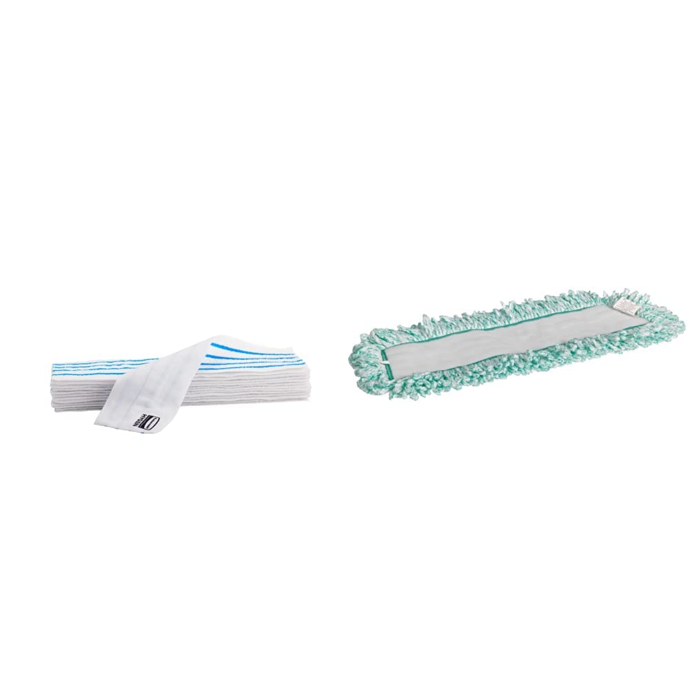 Rubbermaid HYGEN Disposable Microfiber Mop Pads 50-Count (Pack of 3) for Quick Connect Mop System - 18