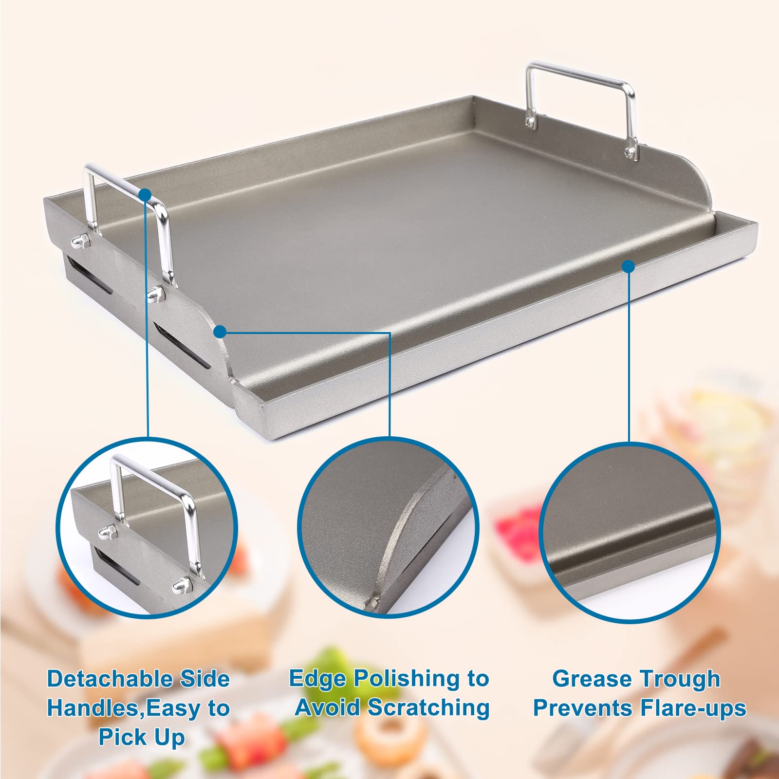 Premium Cast Iron Griddle for Gas Grill - 25