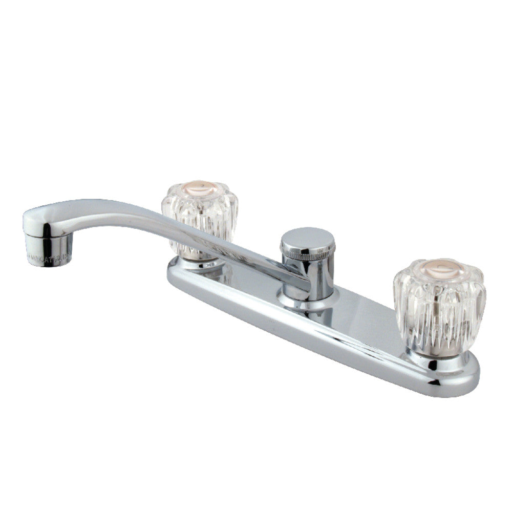 Kingston Brass KB111SN Americana Centerset Kitchen Faucet - Stainless Steel Finish, Single Handle, High Arc Design for Modern Kitchens | Perfect for Washing Dishes, Filling Pots & Daily Cooking Tasks