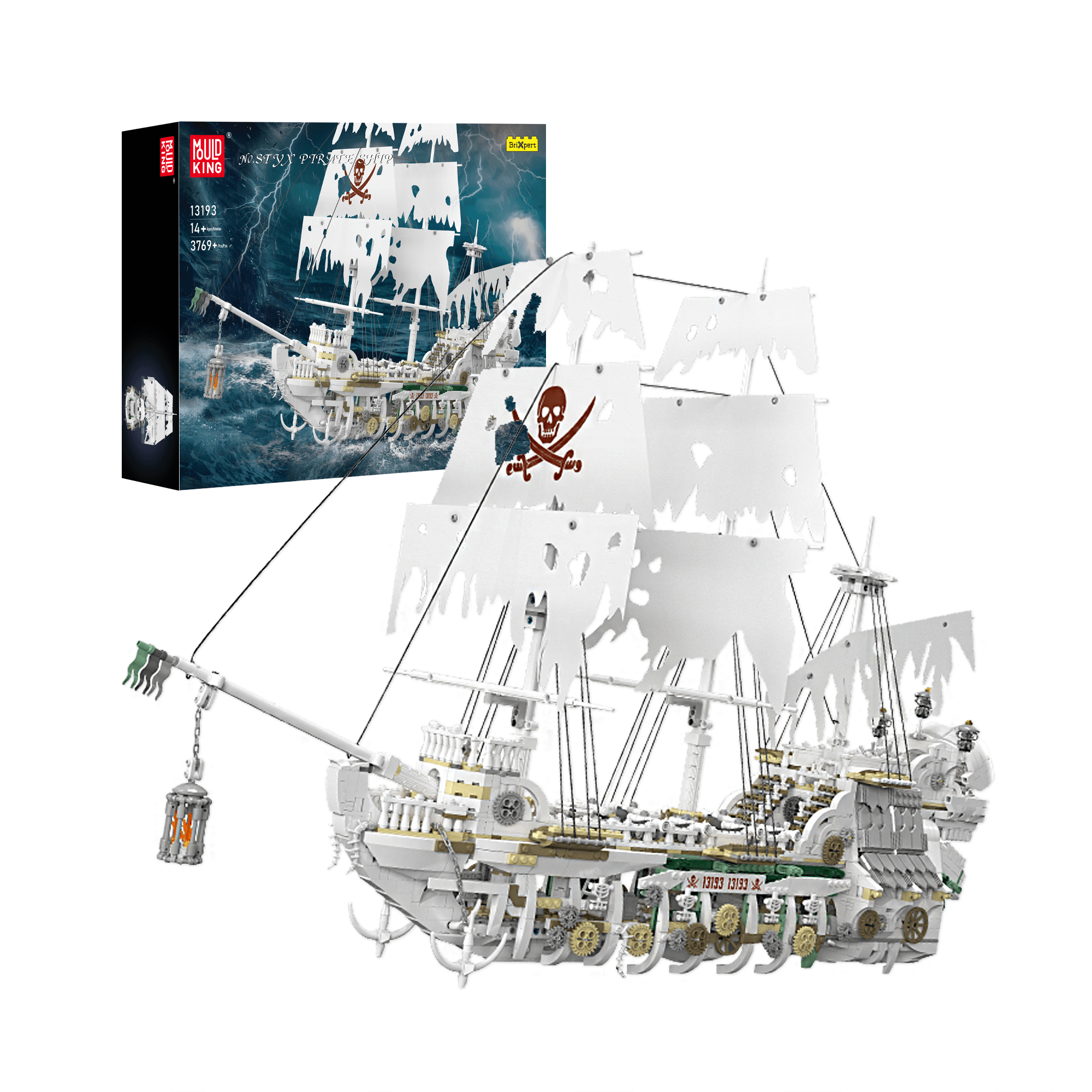 Mould King 13193 Styx Pirate Ship Building Blocks Set | 3,769 PCS Model Kit for Adults & Teens | Perfect for Collectors, Home Decor & Creative Play