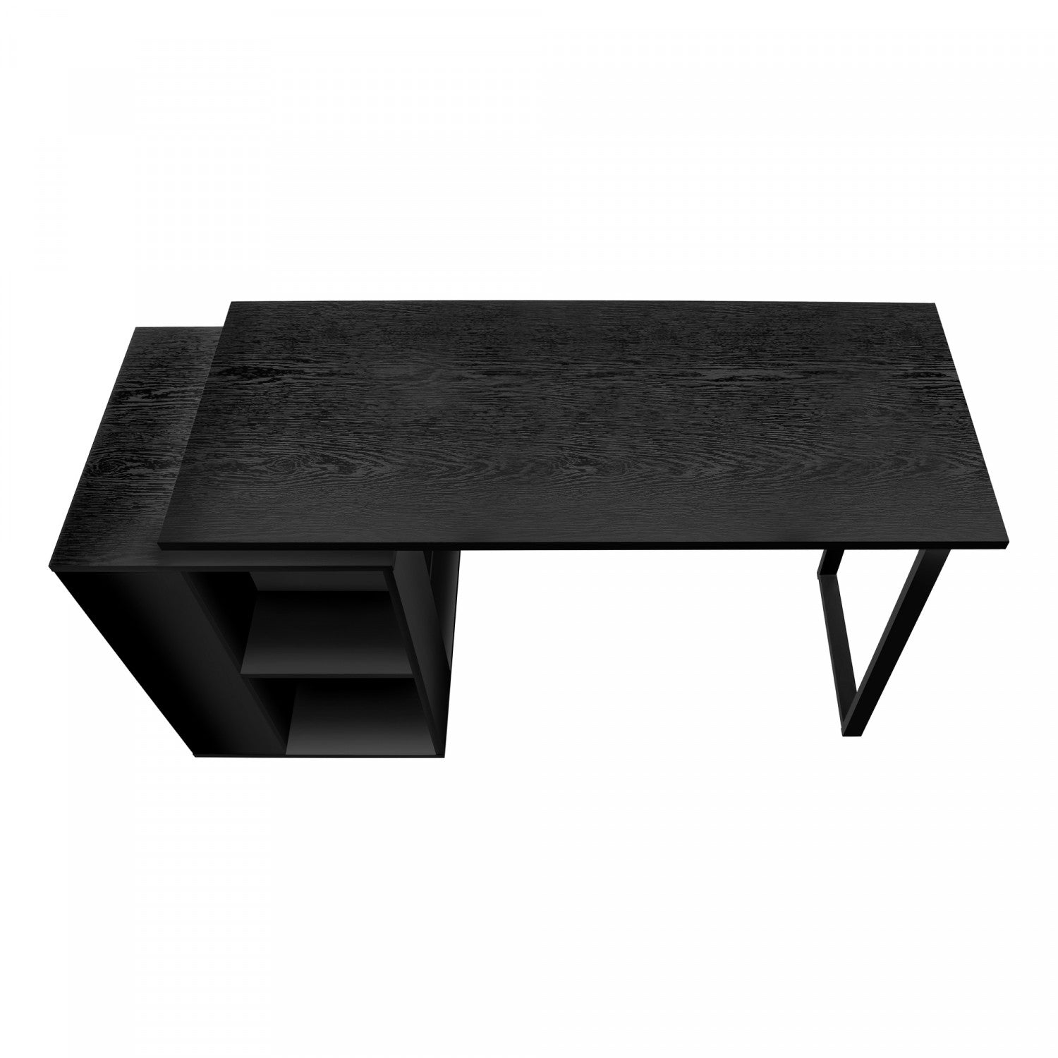 Arken Black Modern Office Desk - Sleek & Durable Computer Workstation for Home & Office Use | Perfect for Remote Work, Study & Gaming
