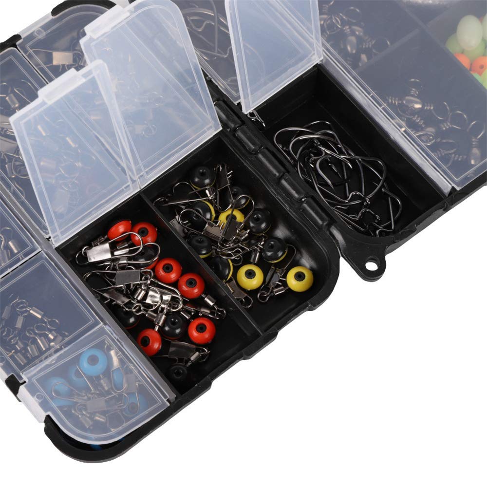 2-Piece Fishing Gadgets Set - Sea Fishing Hooks, Swivels, Plumb Bob & Small Accessories Kit for Saltwater & Freshwater Angling - Perfect for Boat, Pier & Shore Fishing