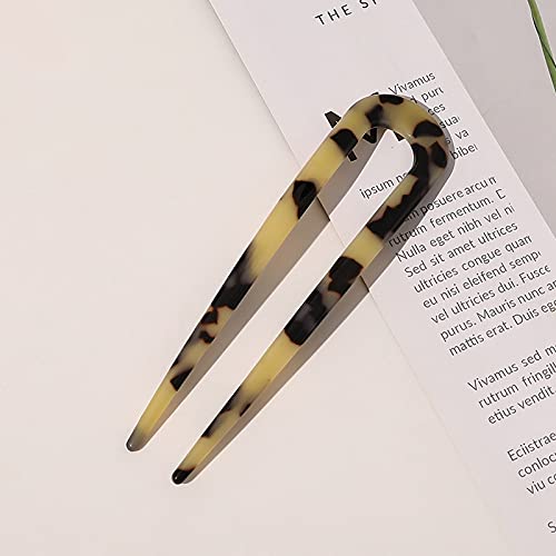 Lnrueg U-Shaped Hair Pins 6PCS Set - Elegant Hair Sticks & Forks for Women & Girls | Classic Straight Hair Accessories for Casual, Party & Wedding Hairstyles