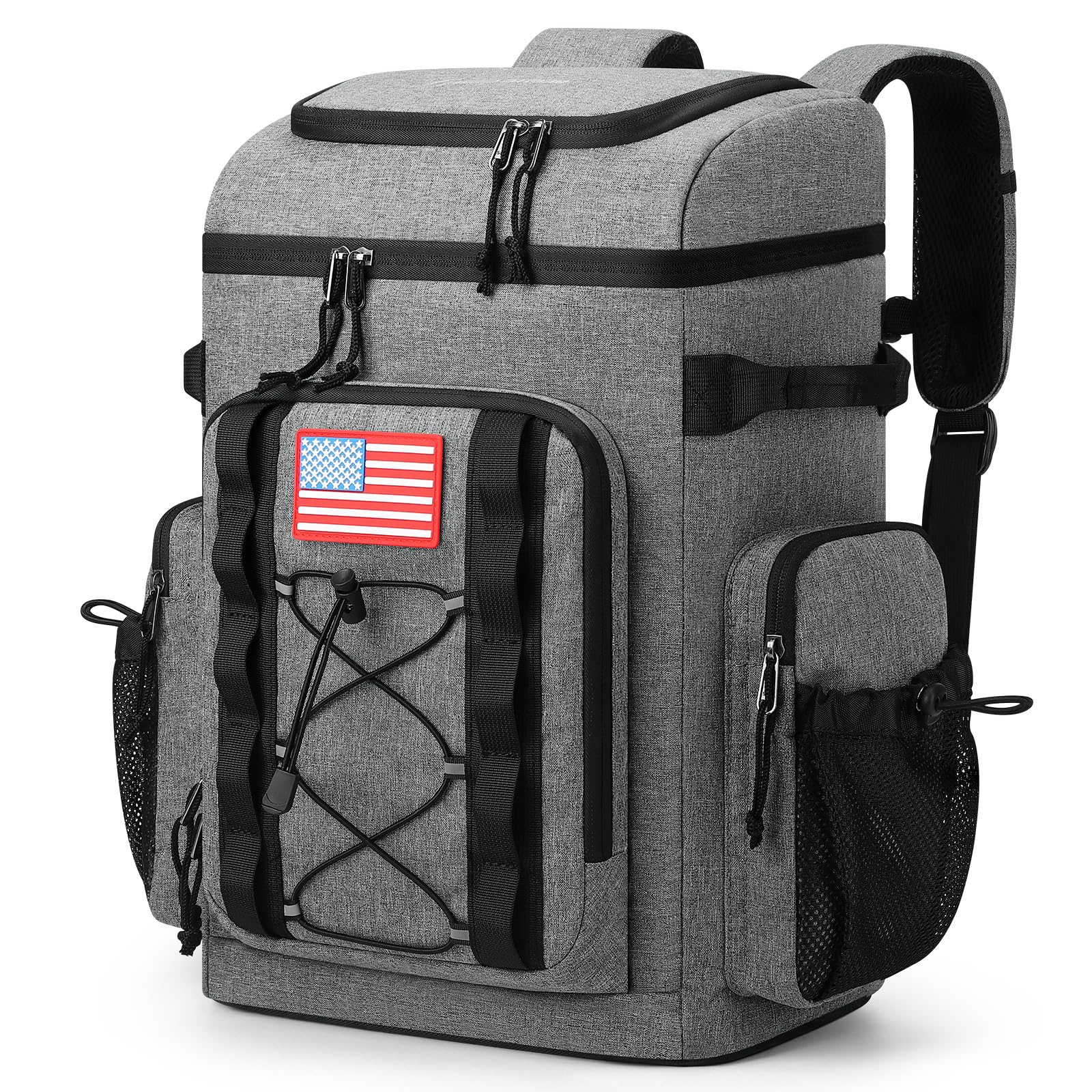 **Maelstrom Backpack Cooler - 35 Can Insulated Cooler Bag, Soft Lightweight Leakproof & Waterproof, Keeps Drinks Hot/Cold for 16 Hours - Perfect for Camping, Beach, Picnics & Outdoor Adventures (Grey)**
