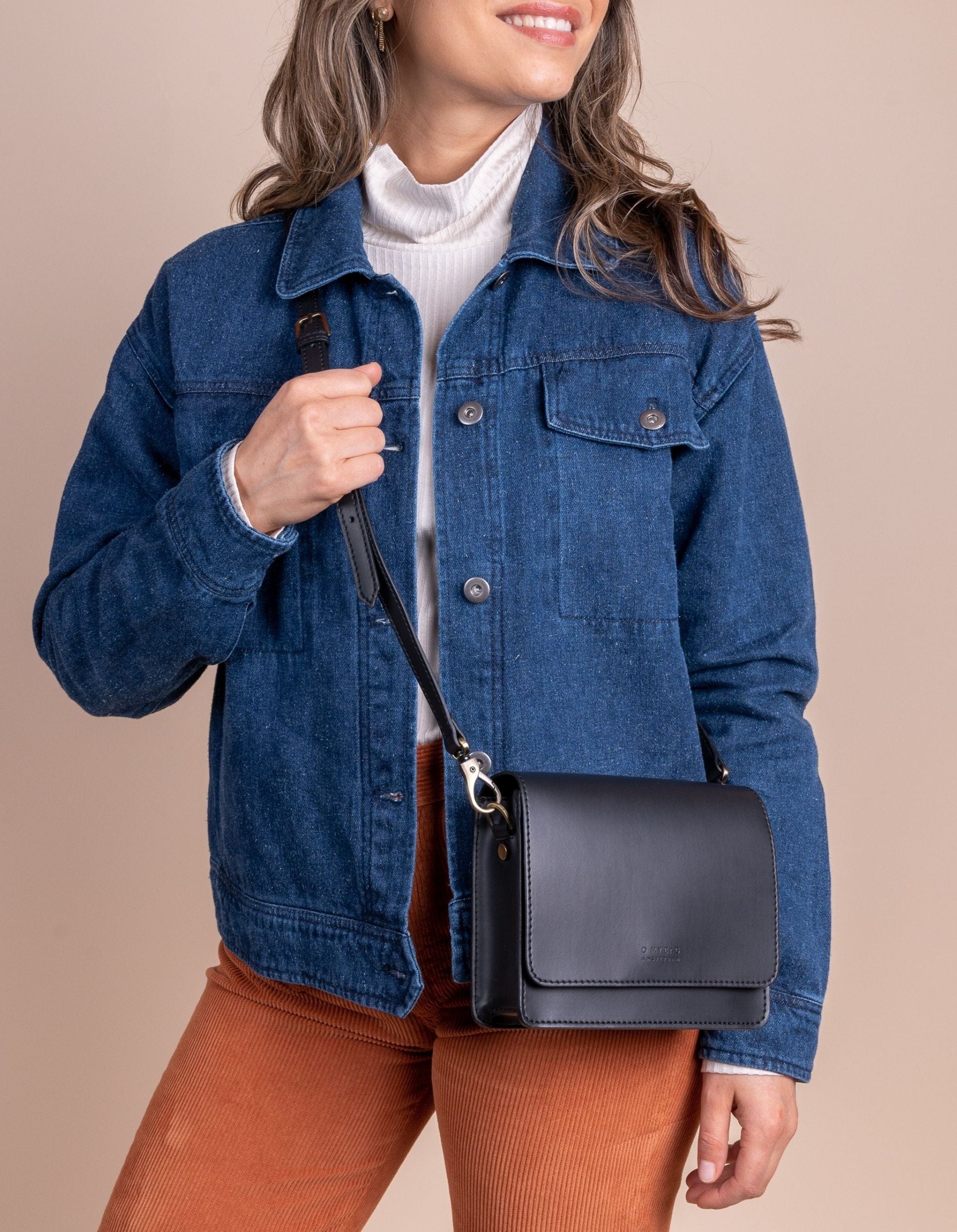 Mini Audrey Vegan Leather Crossbody Bag for Women - Black | Stylish & Compact Purse for Everyday Use, Travel & Shopping