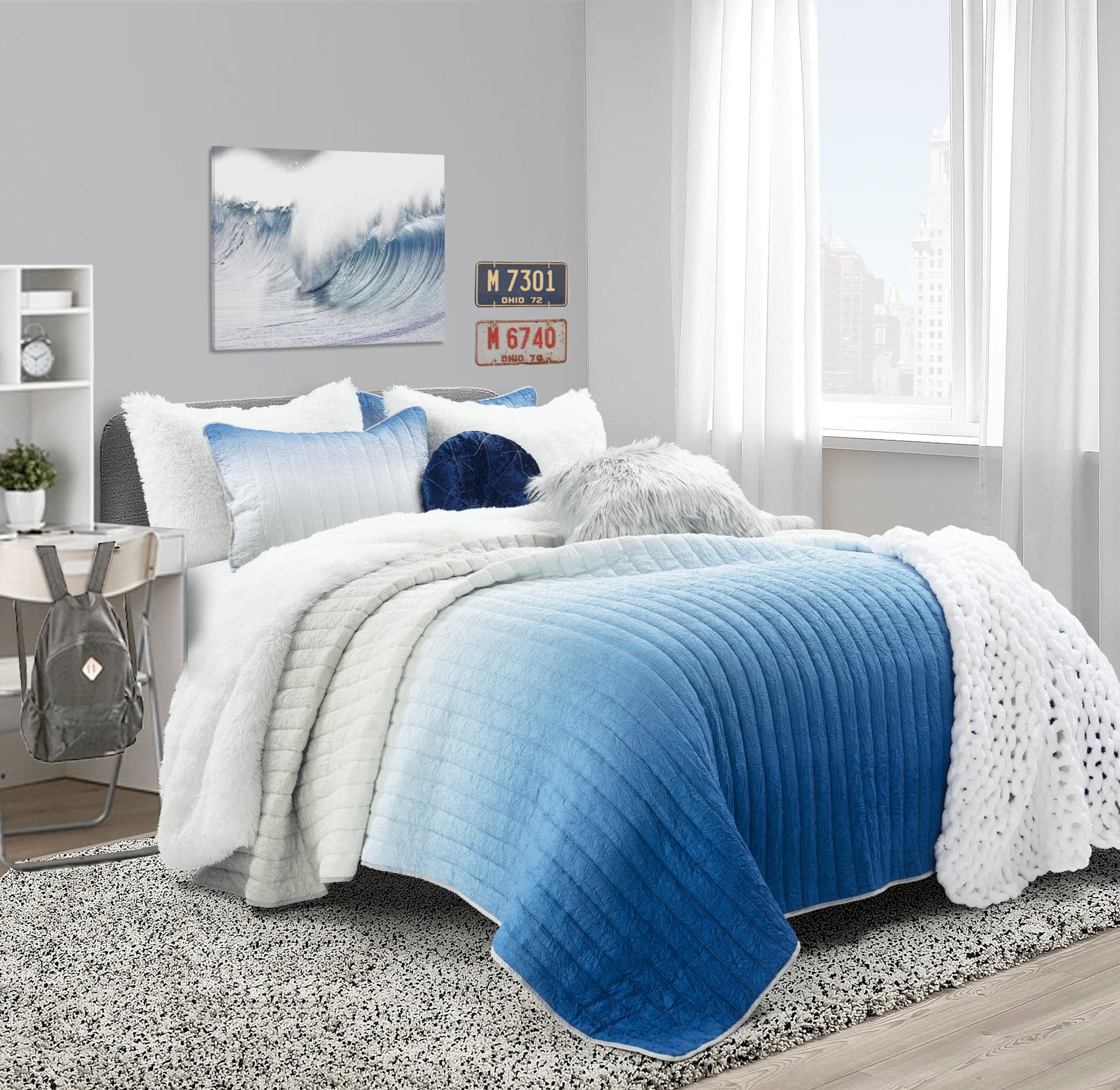 Emma Faux Fur Comforter Set - Soft & Luxurious Bedding Collection for Winter - Queen/King Size - Perfect for Cozy Bedrooms, Guest Rooms & Winter Home Decor