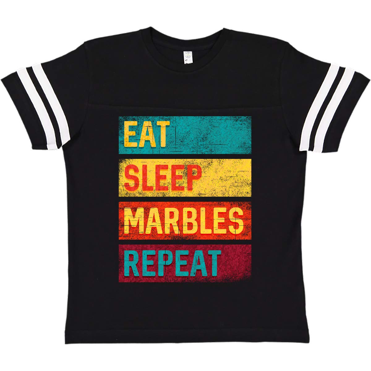 Inktastic Eat Sleep Marbles Repeat Gaming T-Shirt for Kids & Teens - Fun Gift for Gamers, Birthday & Casual Wear