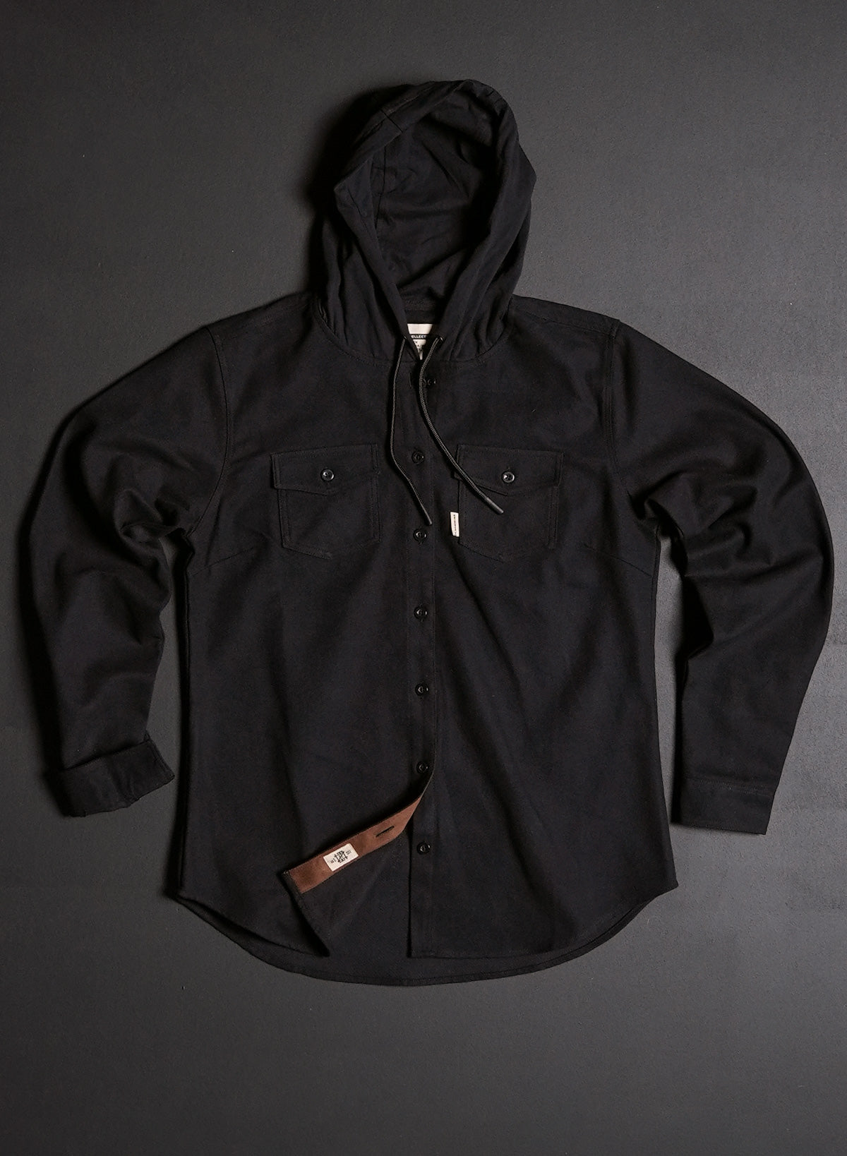 Women's Black Hooded Forever Flannel Shirt - Cozy & Stylish for Fall, Winter & Outdoor Adventures