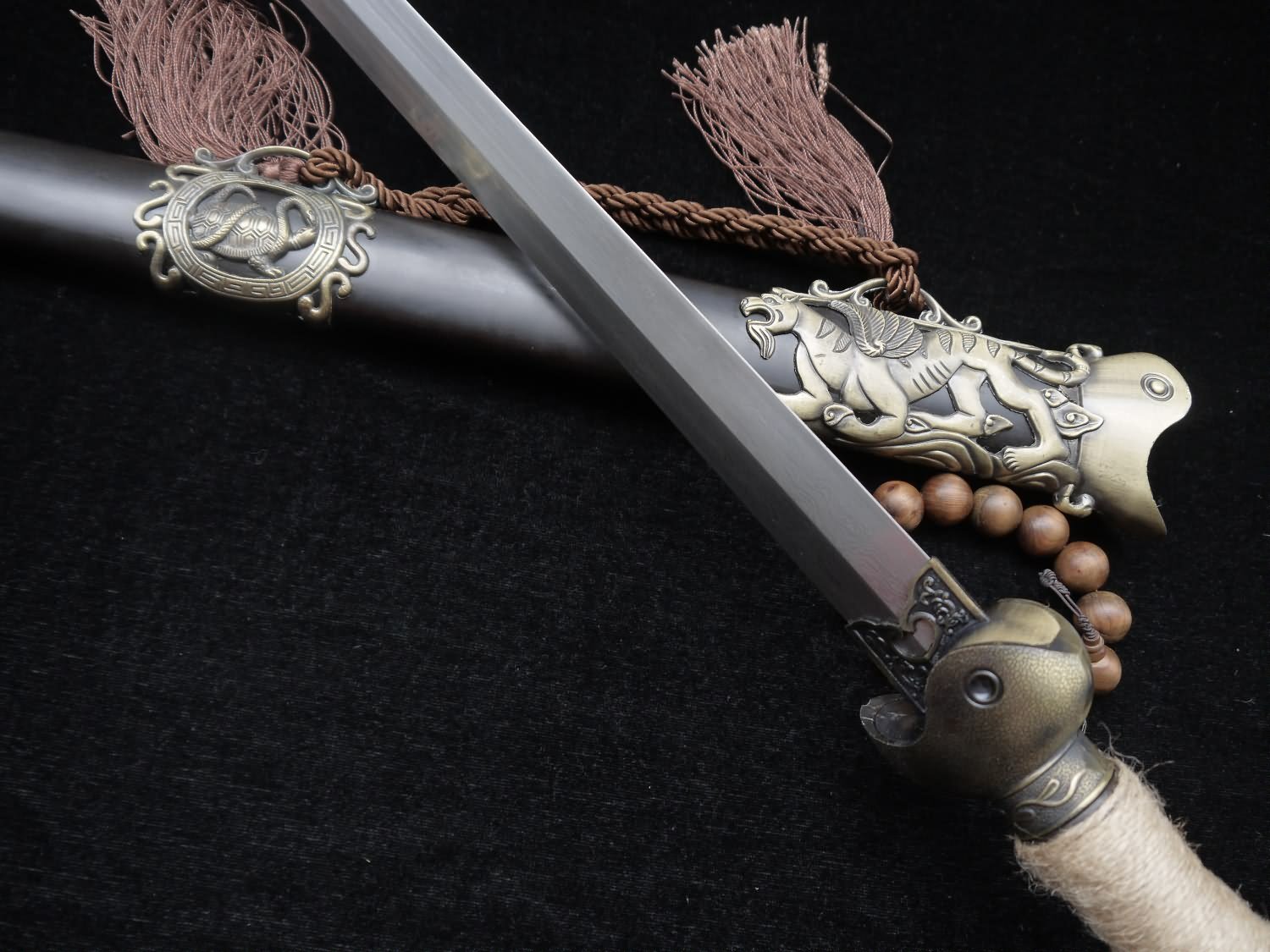 Handmade Damascus Steel Chinese Xuanwu Jian Sword - 41
