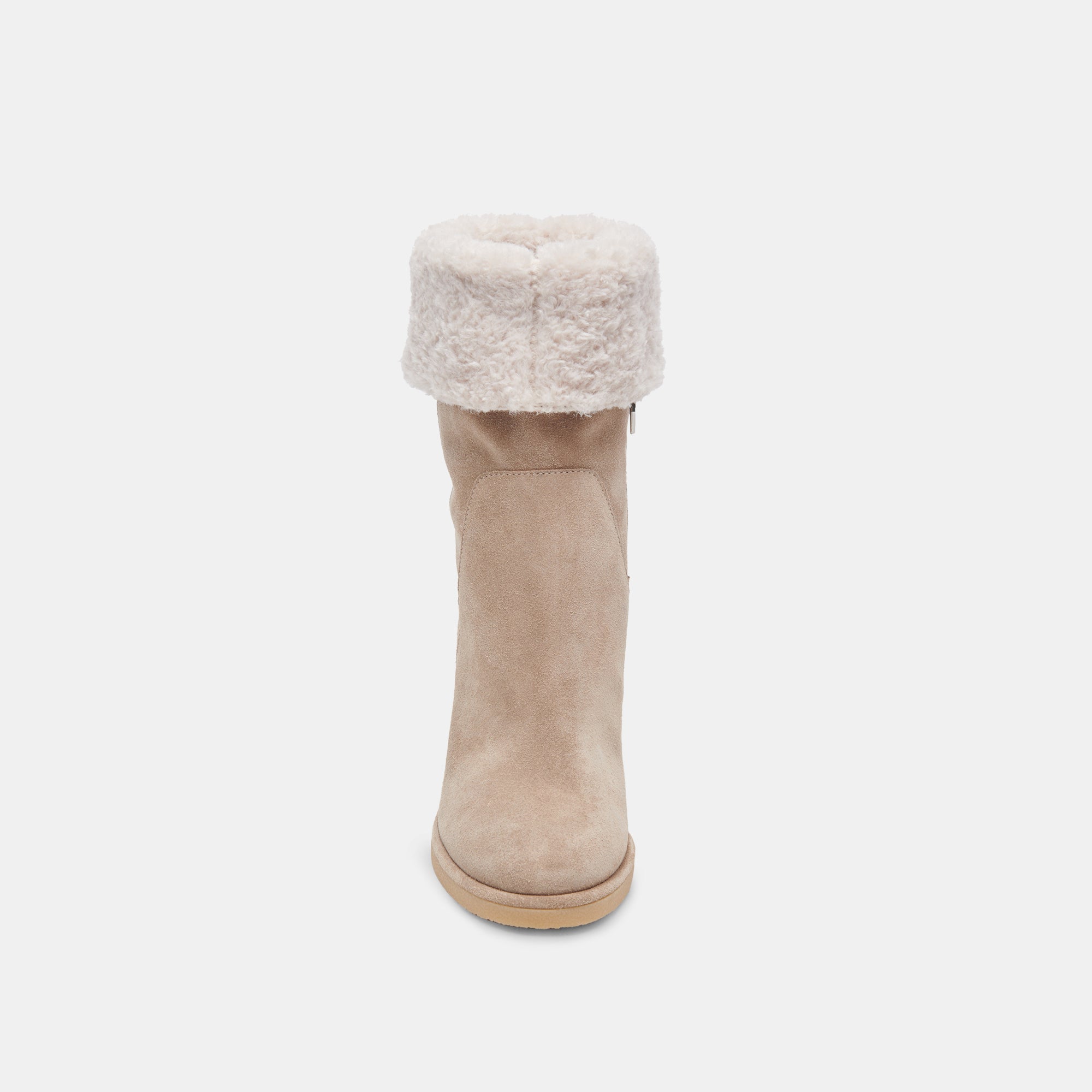 Caddie Plush Boots for Women - Almond Suede Ankle Boots | Comfortable & Stylish Winter Boots for Casual Outfits & Office Wear