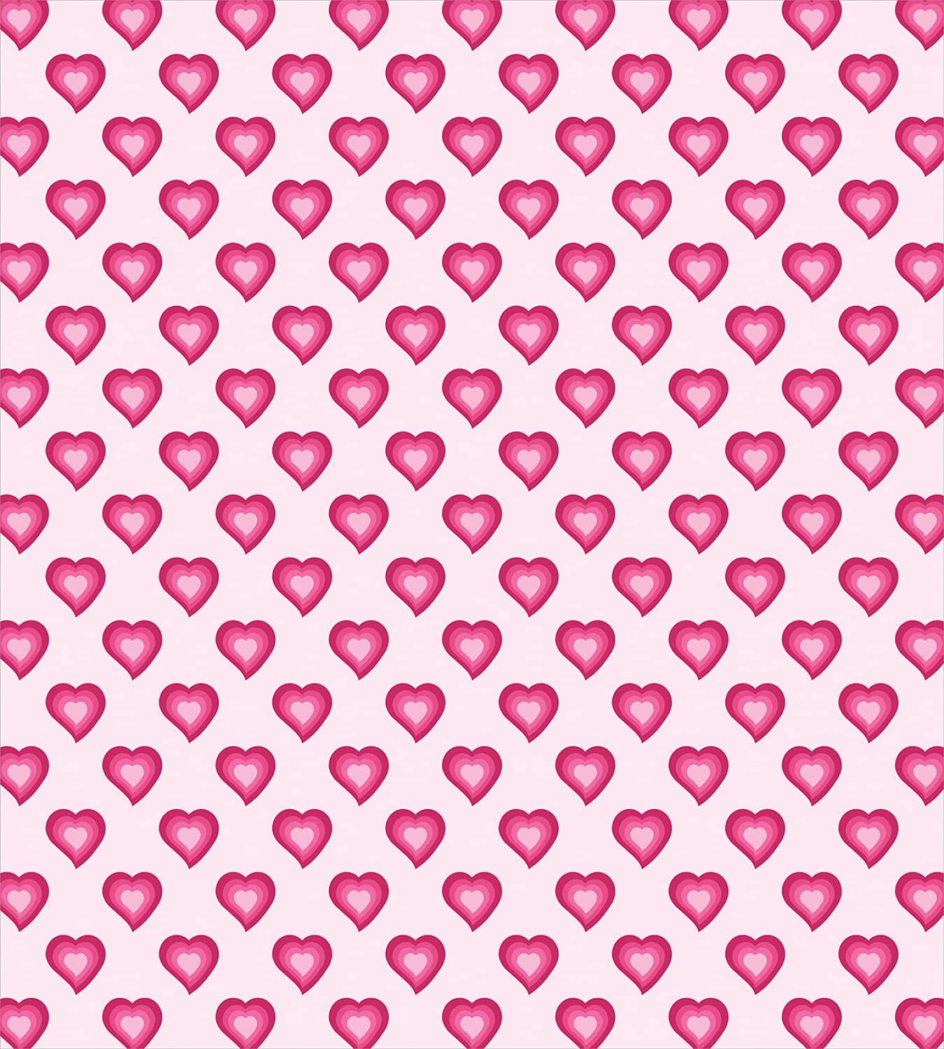 Ambesonne Pale Pink Duvet Cover Set - Romantic Heart Ombre Cartoon Design, 2-Piece King Size Bedding with 4 Pillowcases (Magenta & Pale Pink) - Perfect for Valentine's Day, Anniversary Gifts & Master Bedroom Decor