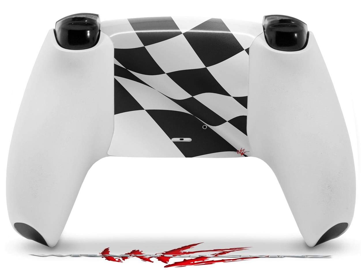 PS5 DualSense Controller Skin Wrap - Checkered Racing Flag Design for Gaming & Protection