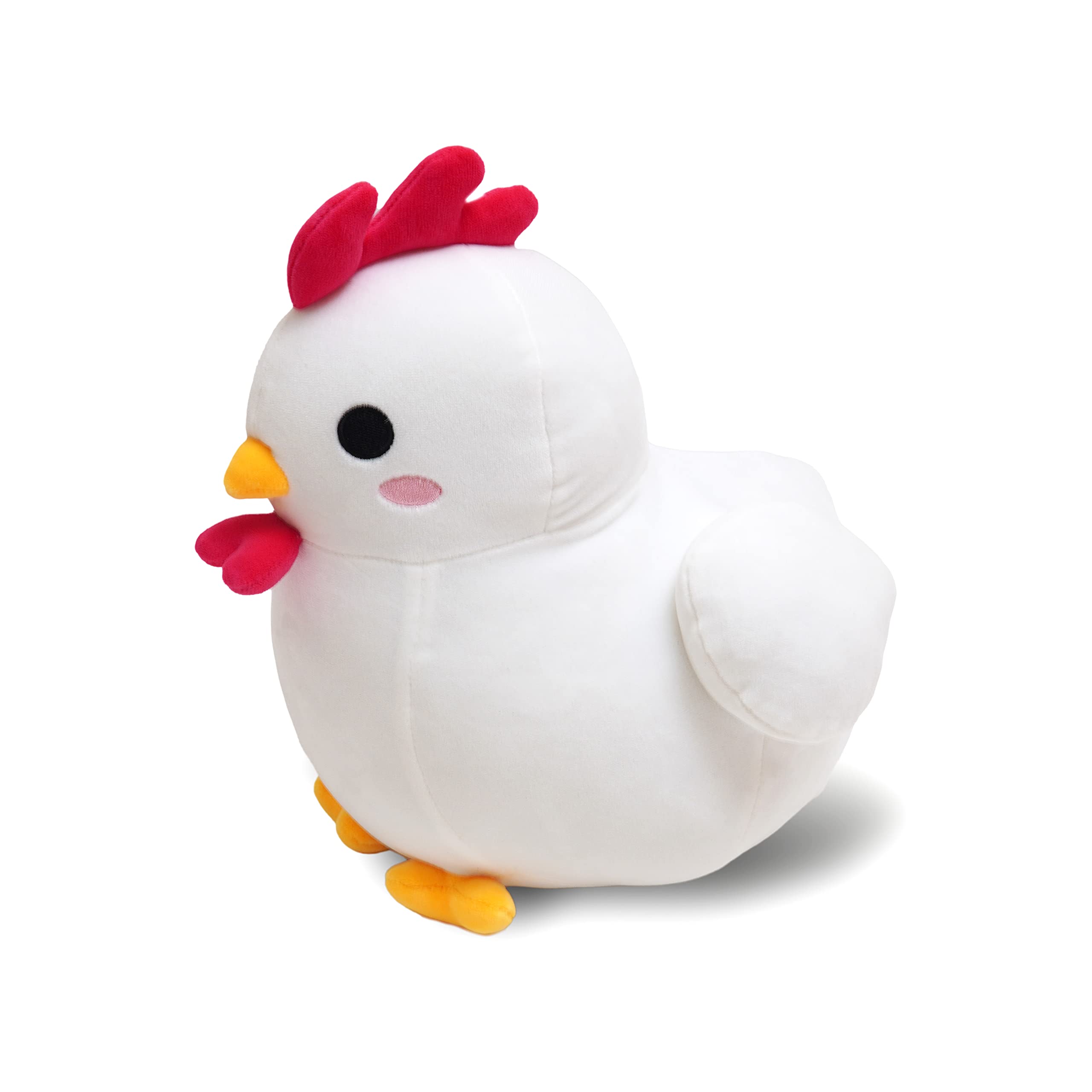 10 Inch Avocatt White Chicken Stuffed Plush Toy - Soft & Squishy Rooster Plushie - Cute Animal Gift for Boys & Girls - Perfect for Cuddling, Room Decor & Birthday Presents