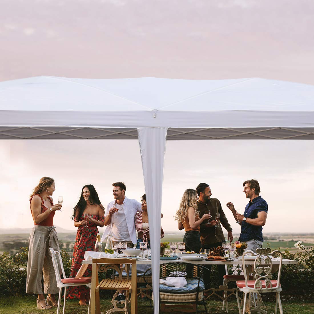 Quictent 10x20 ft Pop Up Canopy Tent - Waterproof Instant Shelter with 6 Sand Bags for Outdoor Events, Parties, Picnics & Camping | Heavy Duty Gazebo for Backyard, Beach & Tailgating