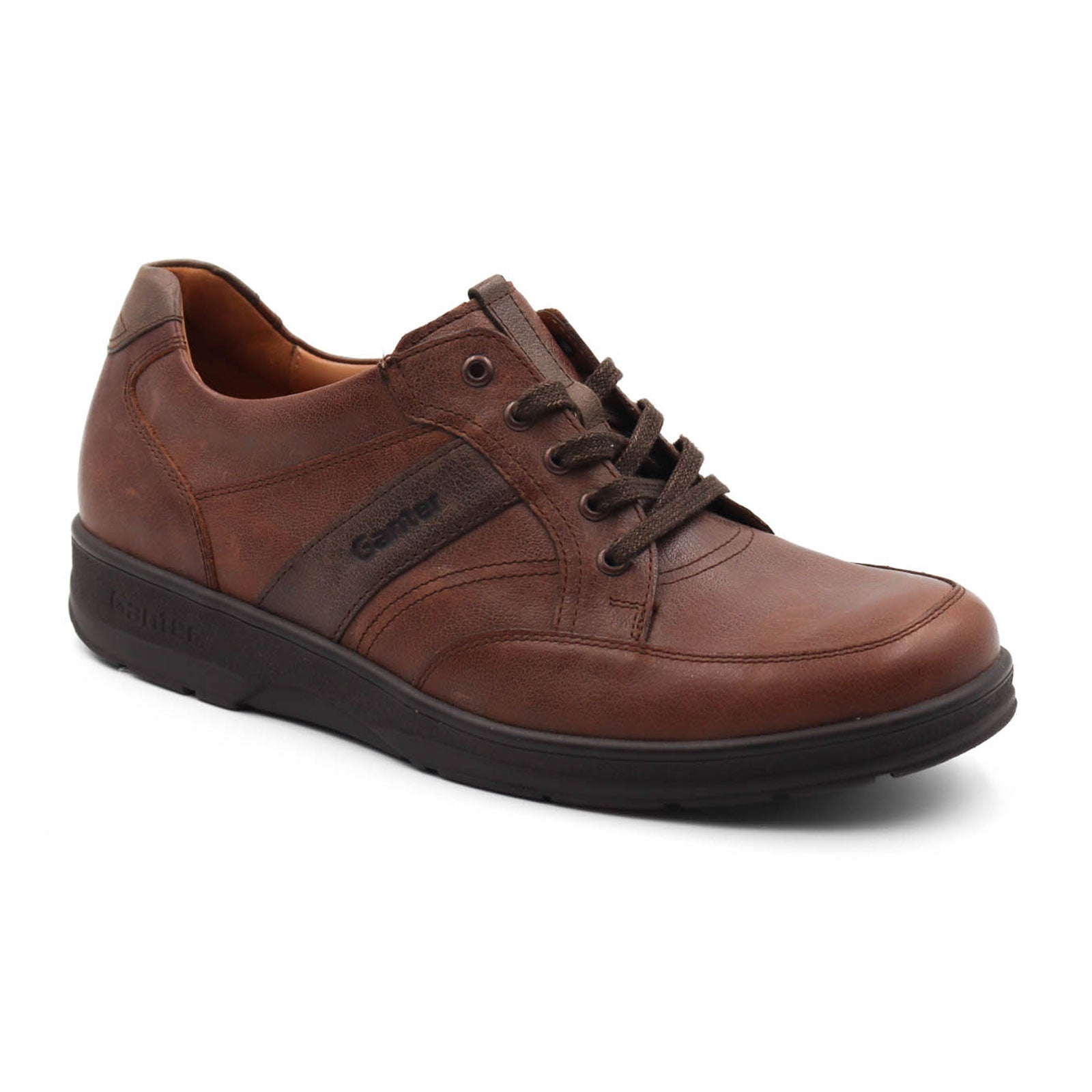 Ganter Hugo Men's Lace Up Boots in Mocca/Smoke - Stylish & Comfortable Leather Shoes for Casual Wear, Work & Outdoor Activities