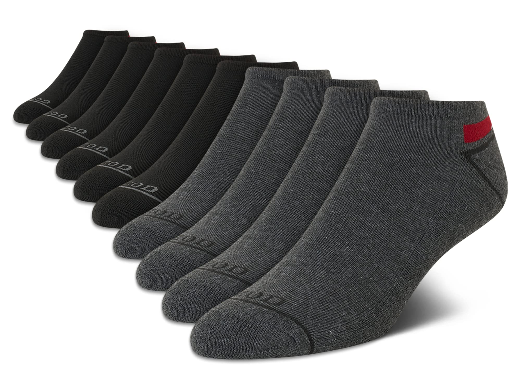 IZOD Men's 10-Pack Athletic Low-Cut Socks - Breathable Comfort for Running, Gym & Everyday Wear
