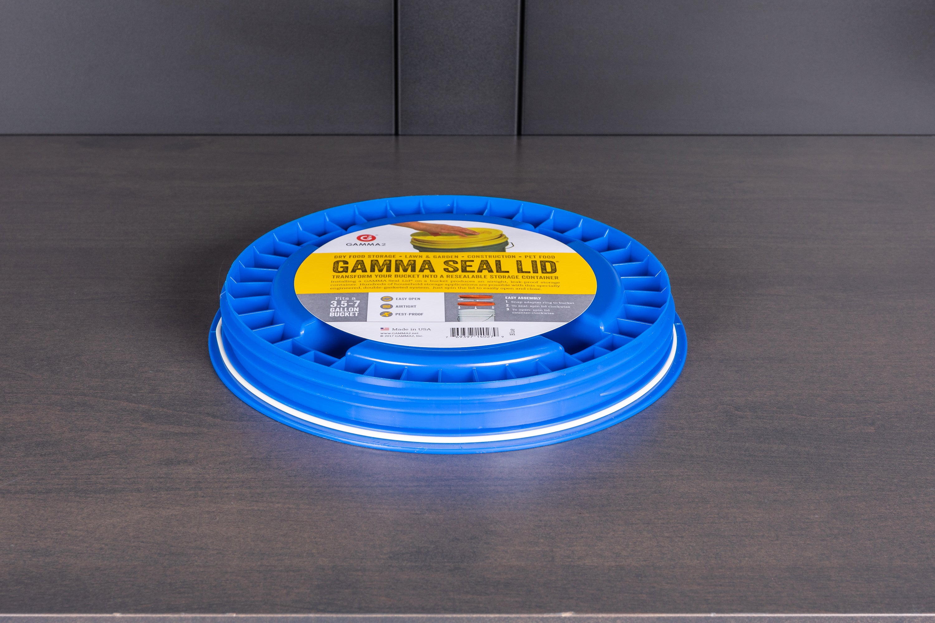 Gamma Seal Lid - Airtight Food Storage Bucket Lid for 5 Gallon Pails - Perfect for Dry Food, Pet Food & Emergency Supplies Storage