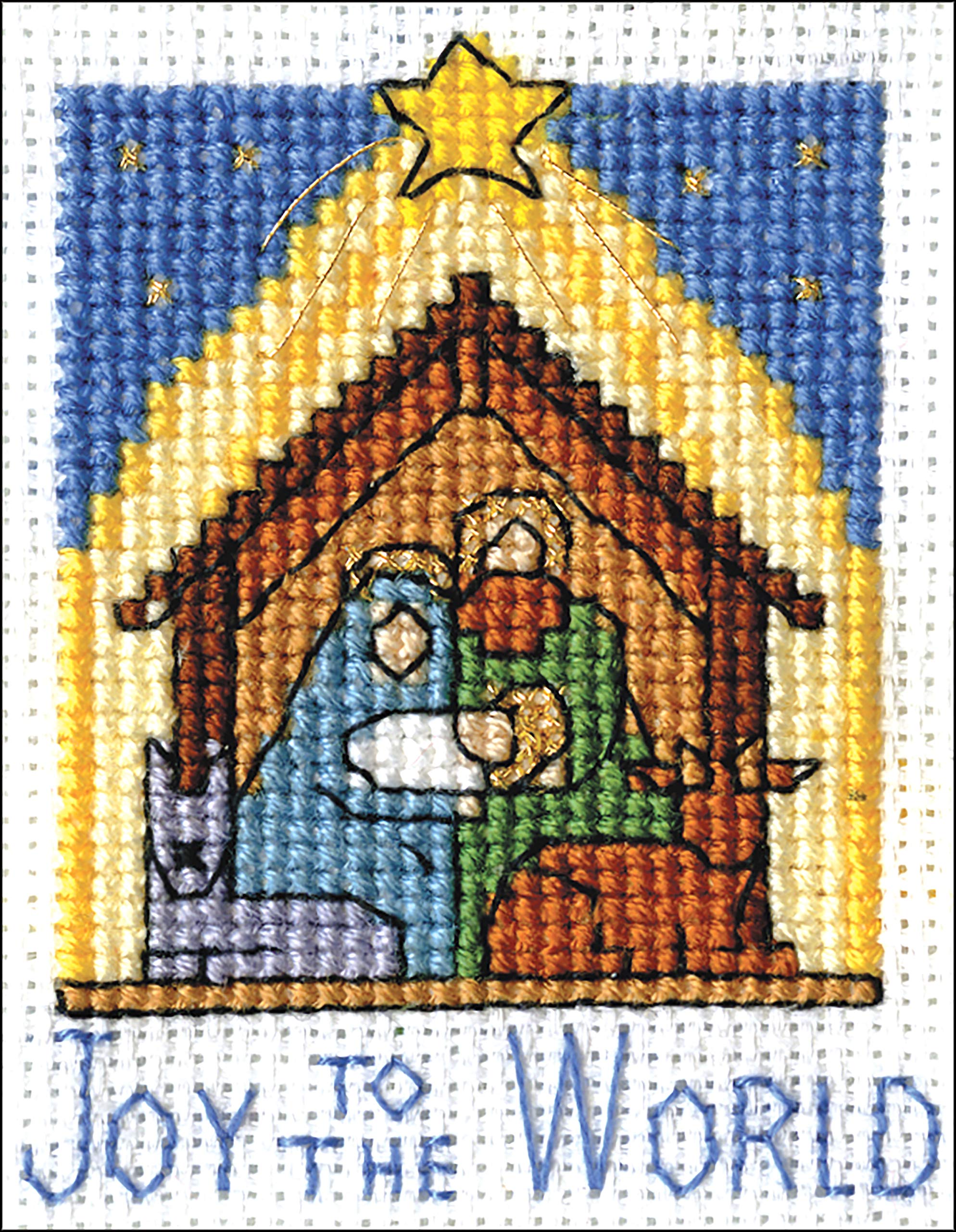 Nativity Counted Cross Stitch Kit - DIY Christmas Embroidery for Holiday Decorations & Gifts