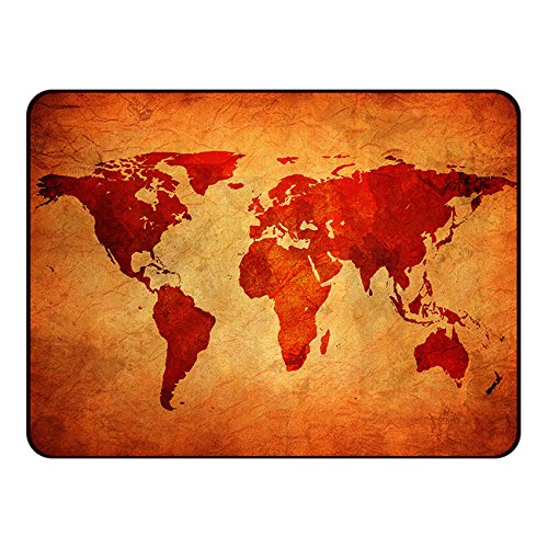 Premium Brown World Map Design Mouse Pad - Non-Slip Rubber Base, Large Gaming & Office Desk Mat - Perfect for Work, Gaming & Home Office Setup