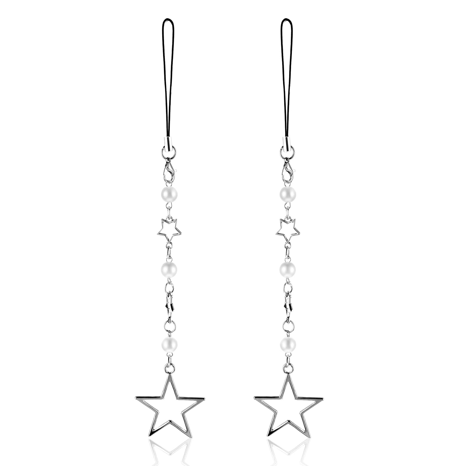 Amaxiu 2 Pack Cute Star Phone Charms - Shiny Pendant Accessory for Girls Teens
