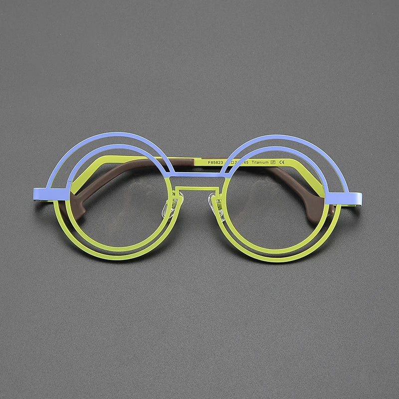 Faron Round Titanium Glasses Frame - Lightweight & Durable Eyewear for Men & Women | Perfect for Reading, Driving & Fashion Accessories