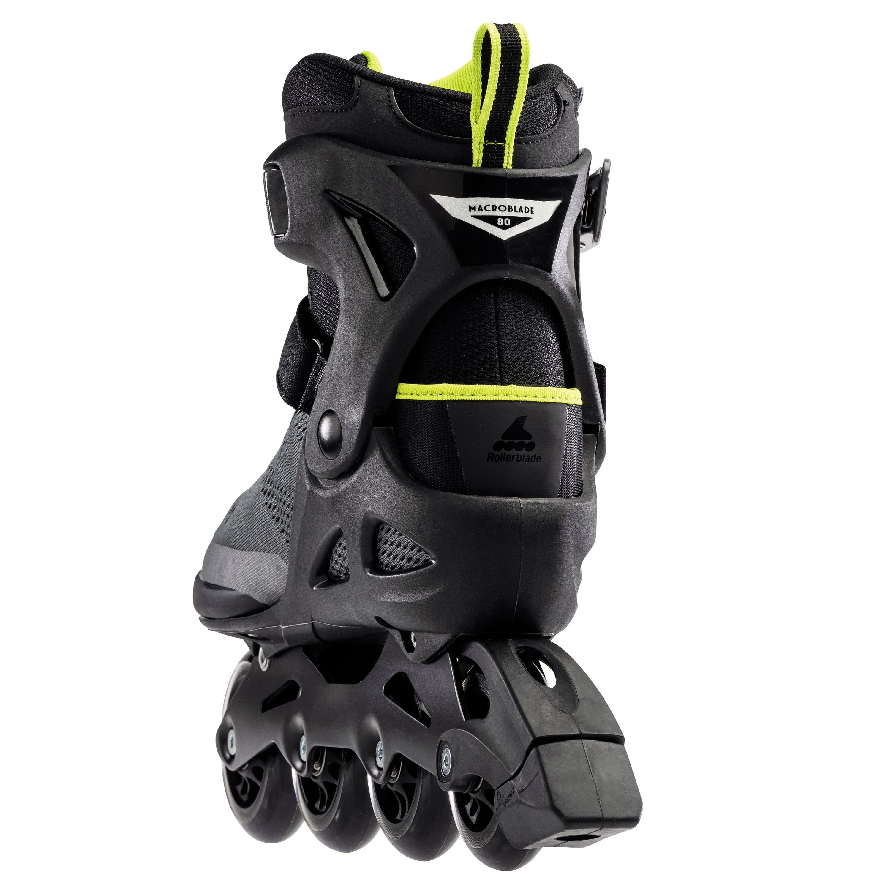 Rollerblade Macroblade 80 ABT Inline Skates for Adults - Black/Lime - High-Performance Fitness & Recreational Skating - Perfect for Outdoor Trails, Parks & Urban Commuting