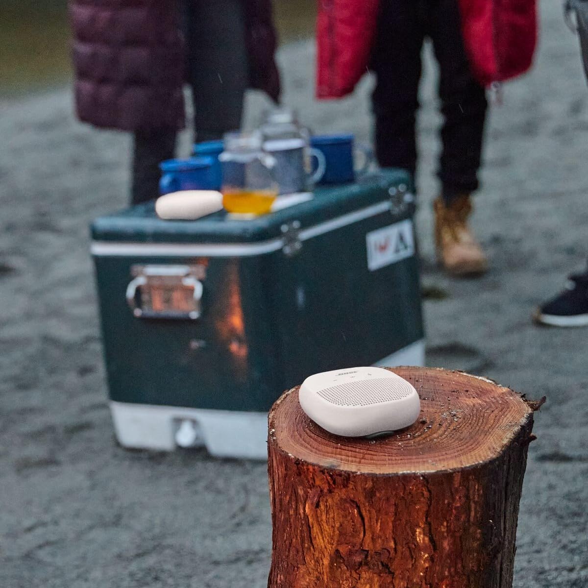 Bose SoundLink Micro Portable Waterproof Bluetooth Speaker - White Smoke (Renewed) - Perfect for Outdoor Adventures, Beach Trips & Shower Music