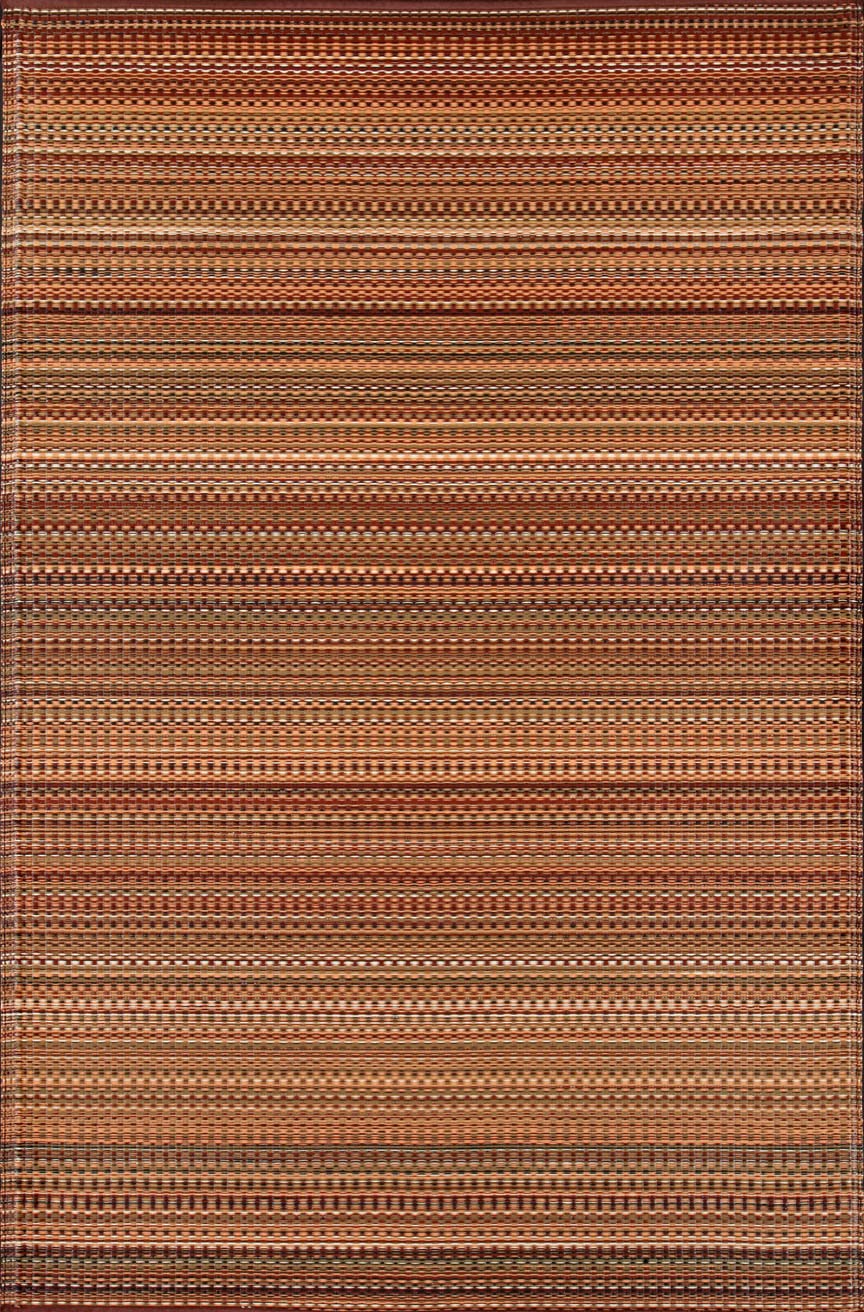 Mad Mats Geometric Outdoor Rug - Reversible Plastic Mat 5' x 8' Mix Earth - Durable Patio & Deck Rug for Poolside, Backyard, Garden & Outdoor Entertaining