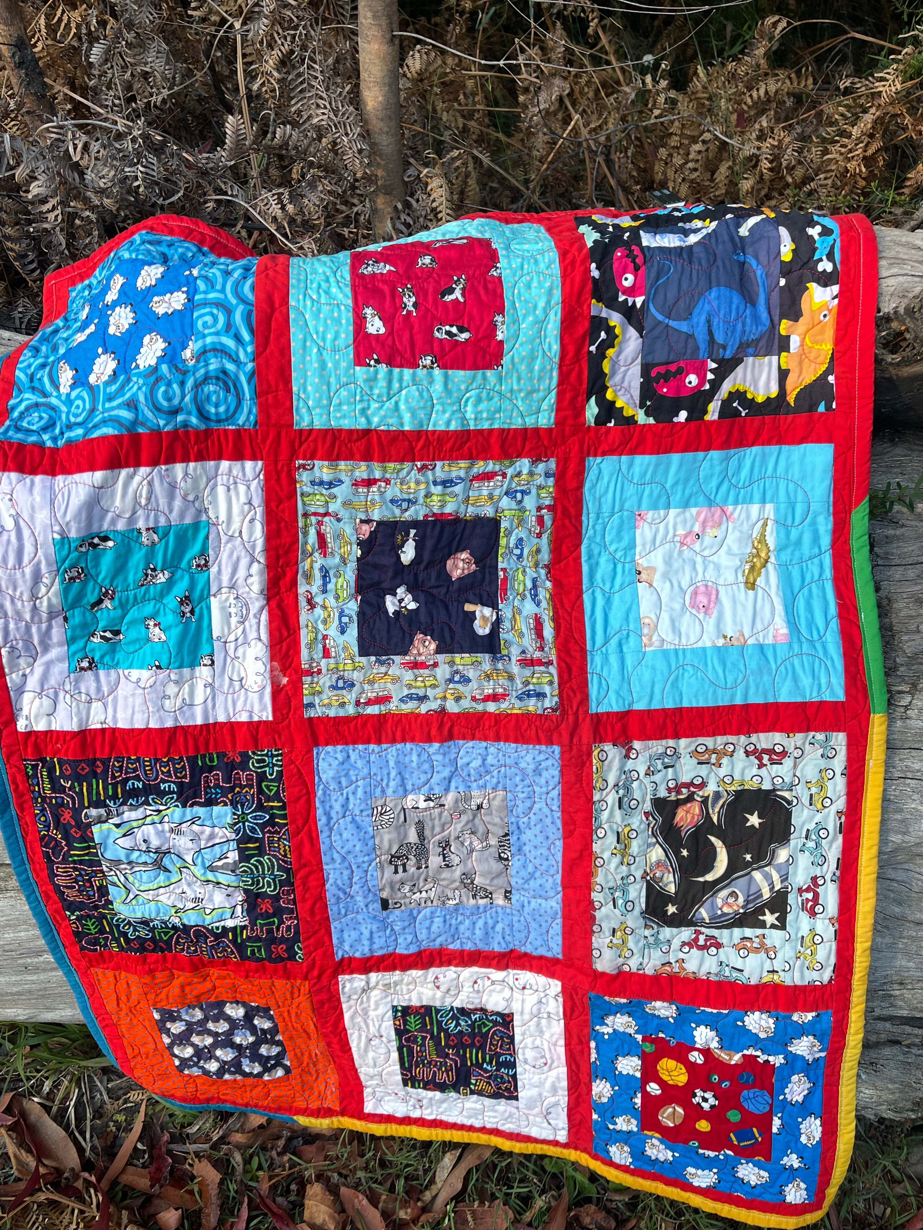 Bright Kids Quilts - Soft & Cozy 27.5 x 36 Inch Toddler Blanket for Boys & Girls | Perfect for Nursery, Daycare & Travel | Machine Washable Baby Bedding