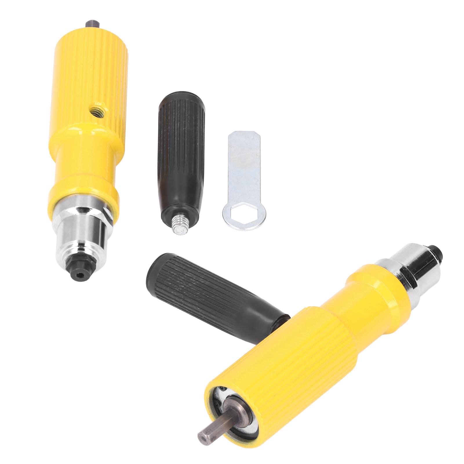 Cordless Drill Rivet Gun Adapter Kit - Electric Rivet Attachment Tool for Power Drills | DIY, Home Improvement & Automotive Repair Accessories (Yellow)