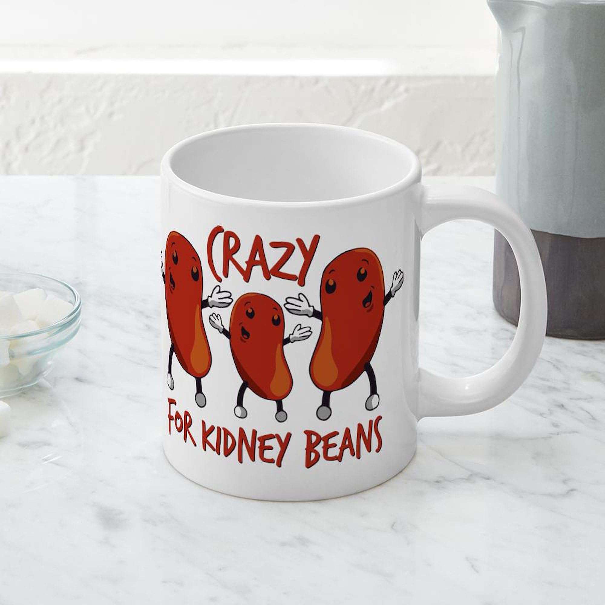 Crazy For Kidney Beans 20oz Ceramic Coffee Mug - Large Oversized Tea Cup for Coffee Lovers, Perfect for Home, Office & Gifts
