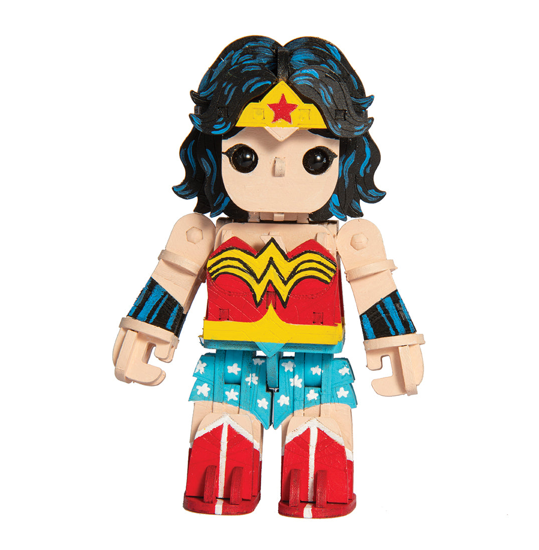 IncrediBuilds DC Comics Wonder Woman Wooden 3D Model Kit - DIY Puzzle for Kids & Adults - Perfect for Home Decoration, Gift & Collectibles - Superhero Fan Art & Craft Project