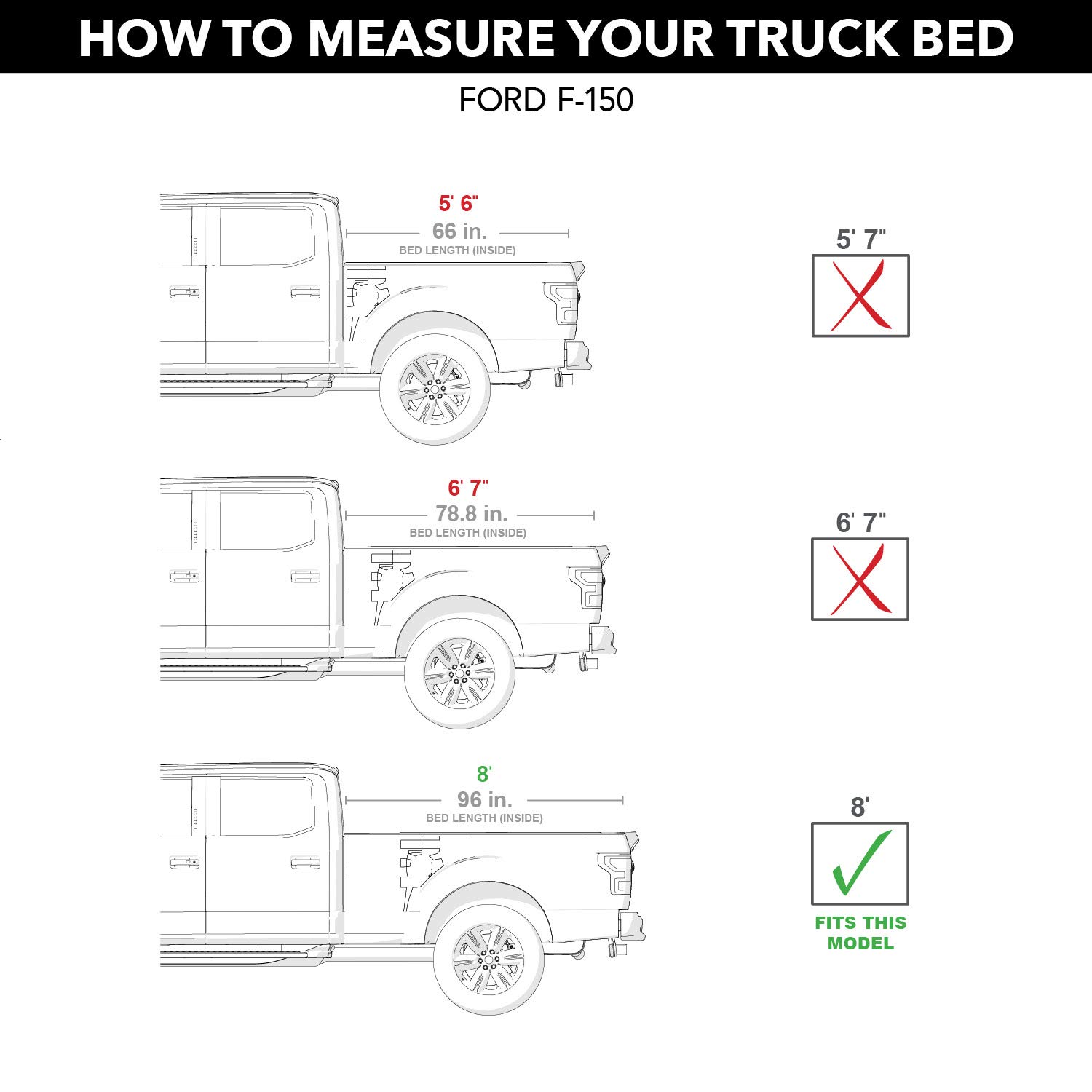 Tonno Pro Tonno Fold Soft Folding Truck Bed Tonneau Cover | 42-308 | Compatible with 2004-2008 Ford F-150 8' Bed (96