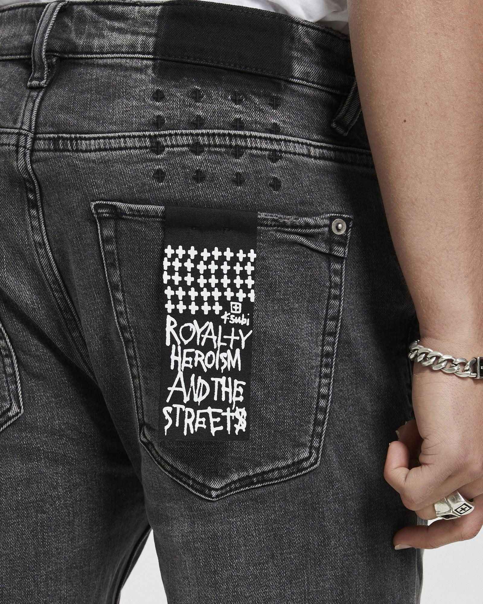 KSUBI Van Winkle Comik Angst Trashed Distressed Denim Jeans - Vintage Ripped Skinny Jeans for Women | Perfect for Casual Outfits, Streetwear & Night Out Looks