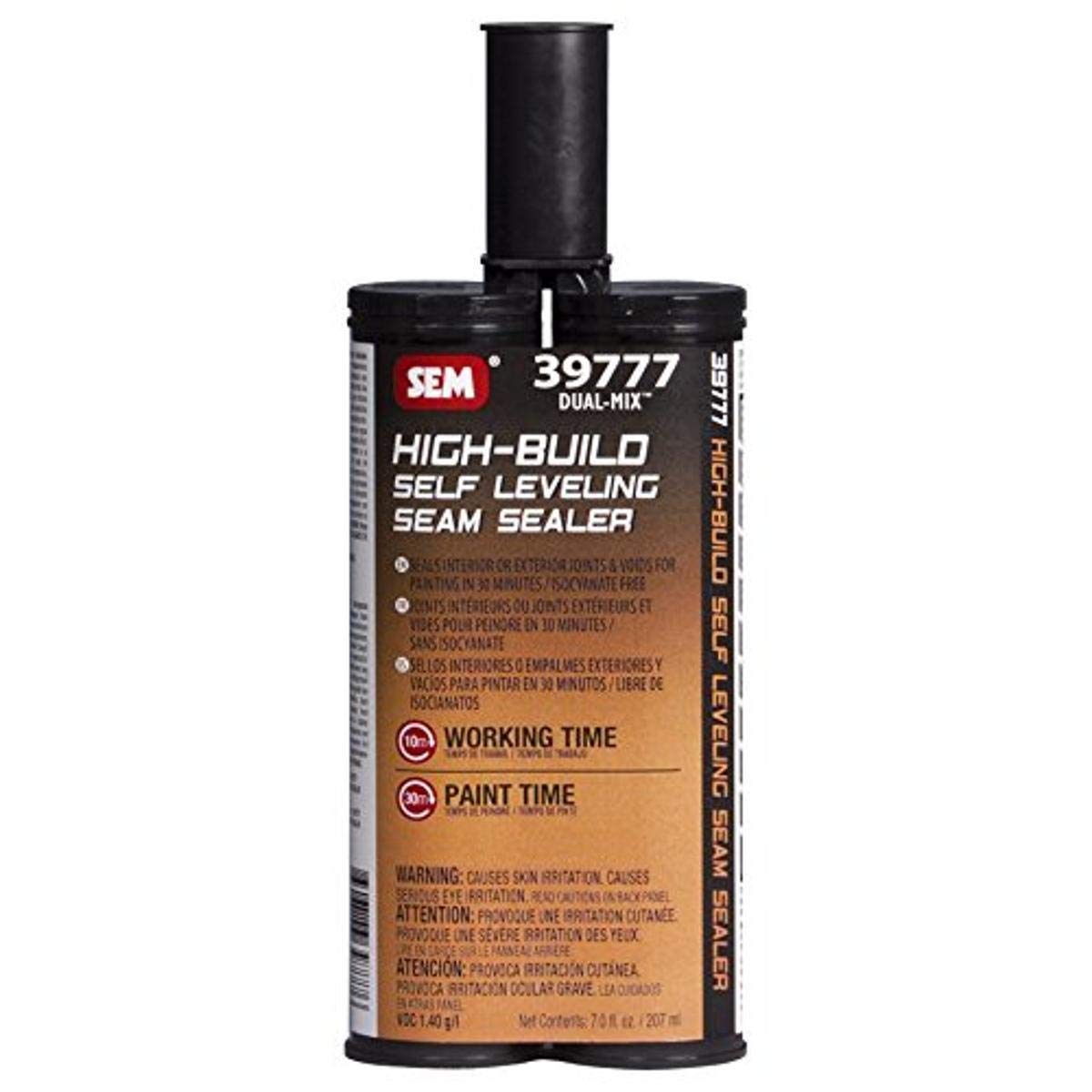 SEM 39777 High-Build Self Leveling Seam Sealer - 7 oz. Automotive Body Repair Sealant for Smooth Panel Gaps & Seams - Perfect for Car Restoration, DIY Projects & Professional Auto Body Shops