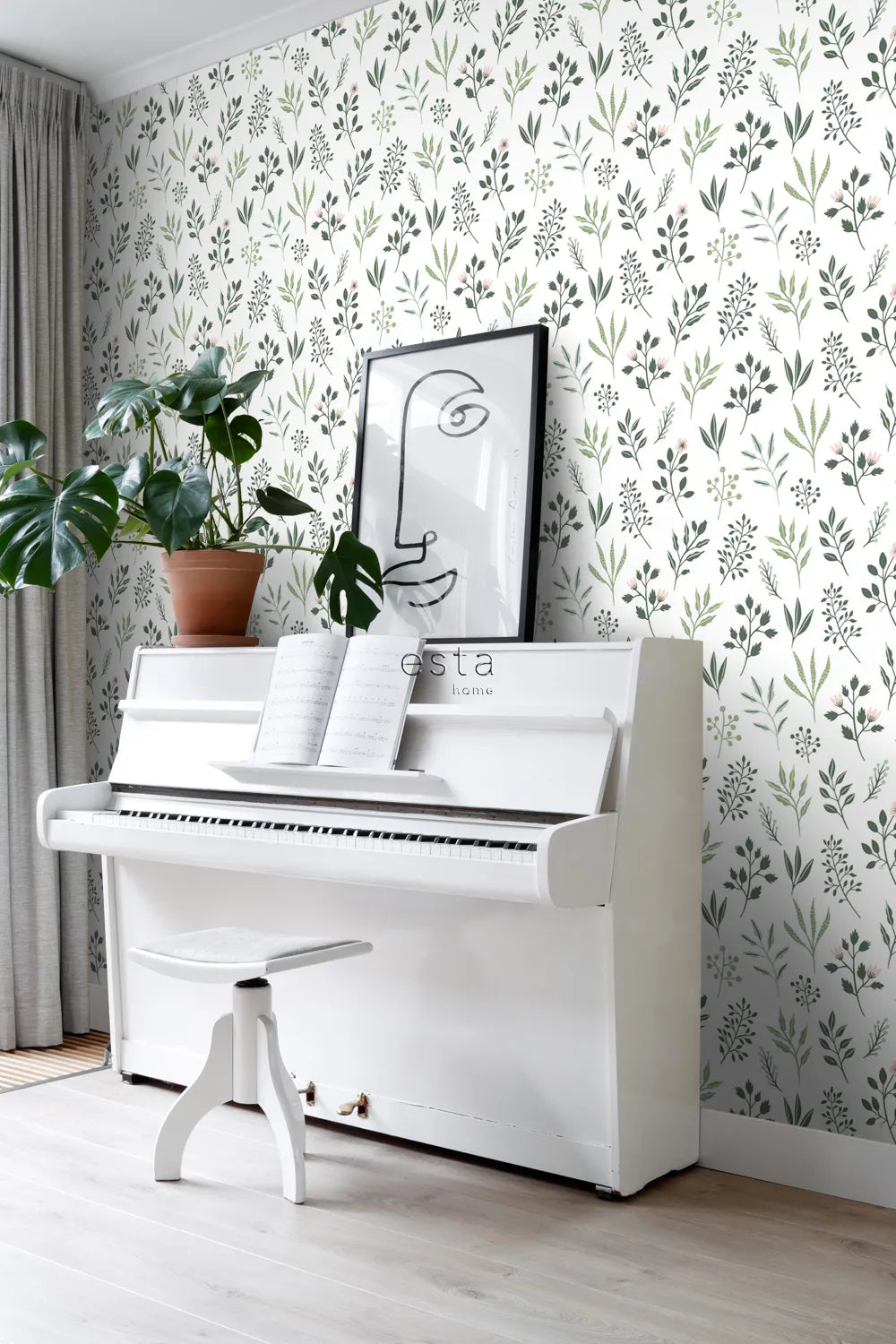 Scandi Cool Greenery - Modern Scandinavian Style Artificial Plants for Home & Office Decor - Perfect for Living Room, Bedroom, and Workspace