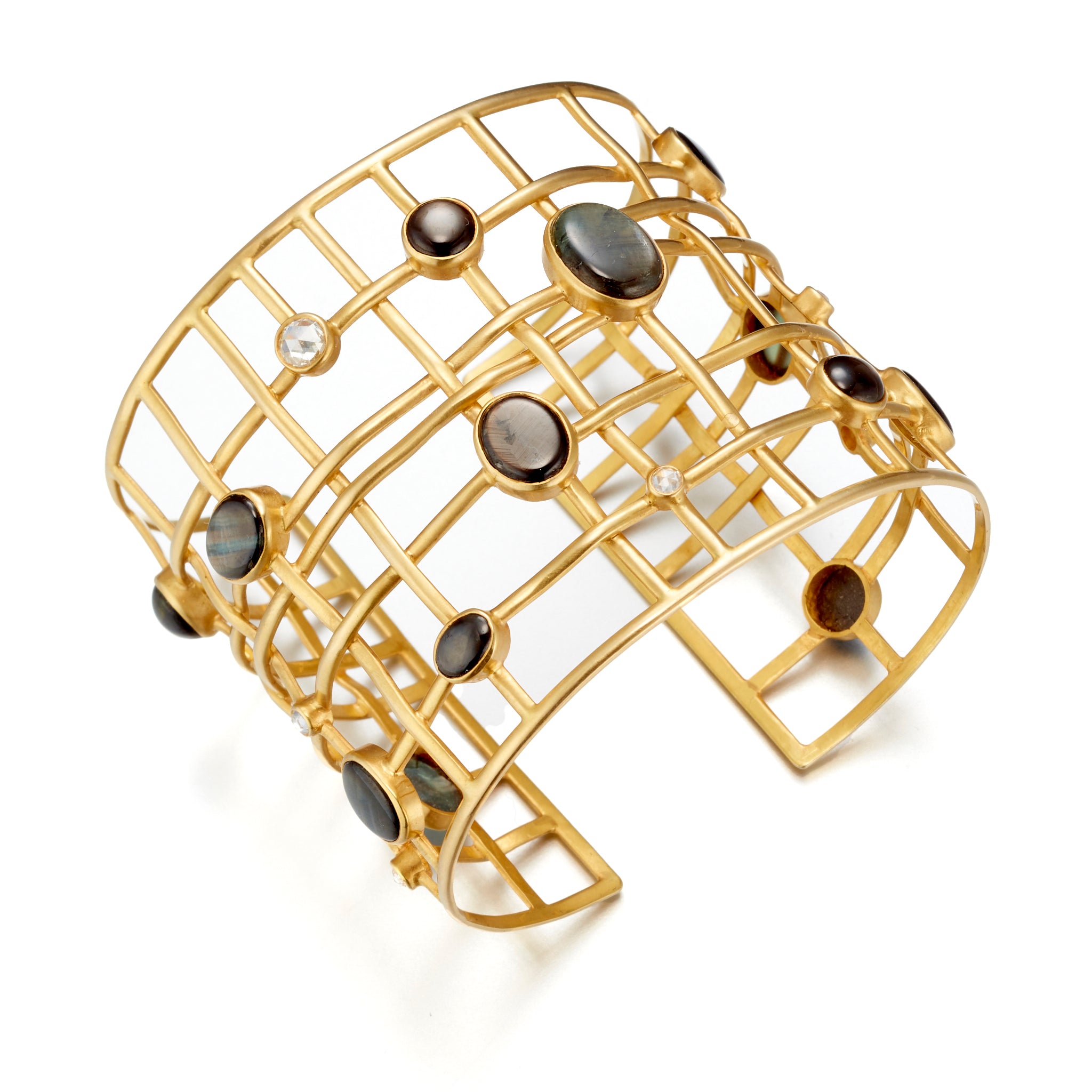 Stylish Architectural Cuff Bracelet - Unique Geometric Jewelry for Women | Perfect for Office Wear, Date Nights & Special Occasions