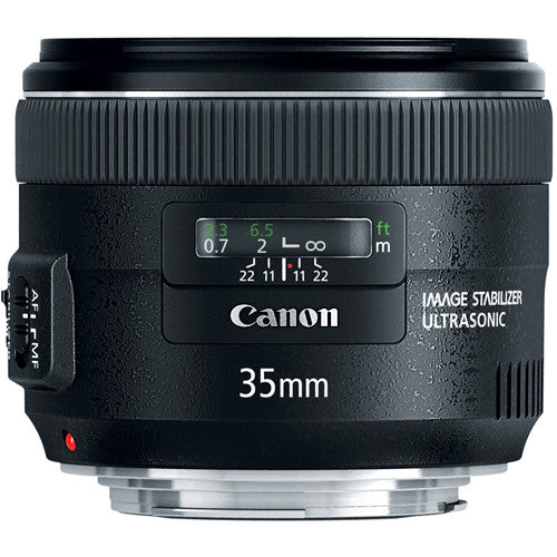 Canon EF 35mm f/2 IS USM Wide Angle Lens with Image Stabilization - Perfect for Portrait, Street & Low Light Photography | DSLR Camera Starter Kit