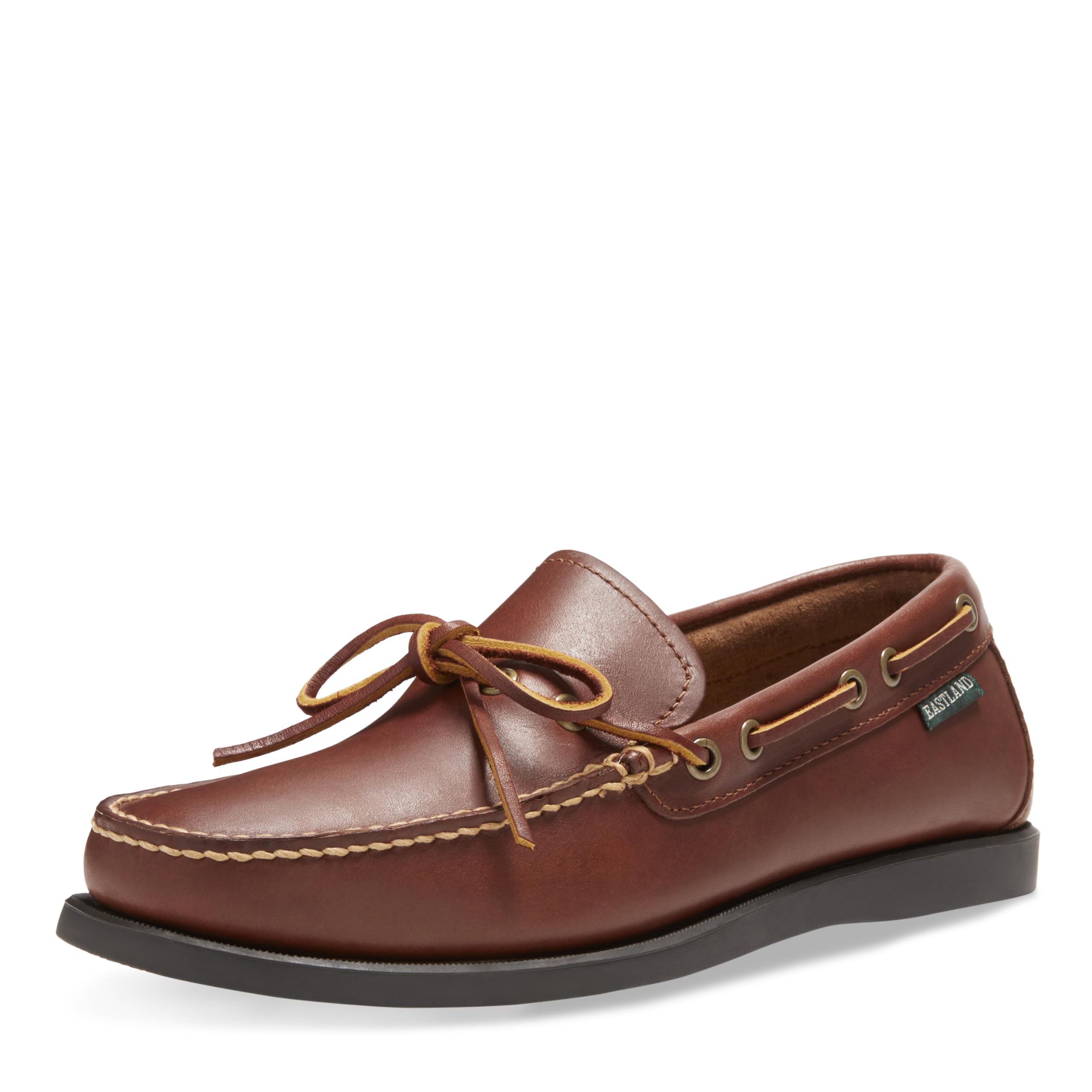 Eastland Men's Yarmouth Leather Boat Shoes - Comfortable & Stylish Slip-On Loafers for Casual Wear, Sailing, and Outdoor Activities